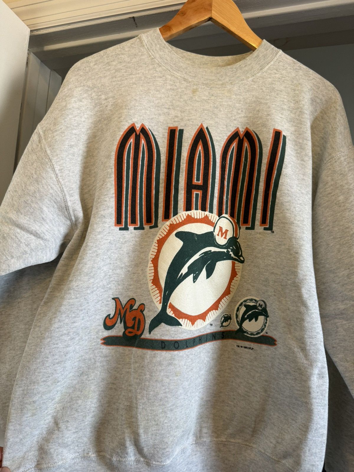 Fruit Of The Loom Vintage Miami Dolphins Sweatshirt Size US L / EU 52-54 / 3 - 1 Thumbnail