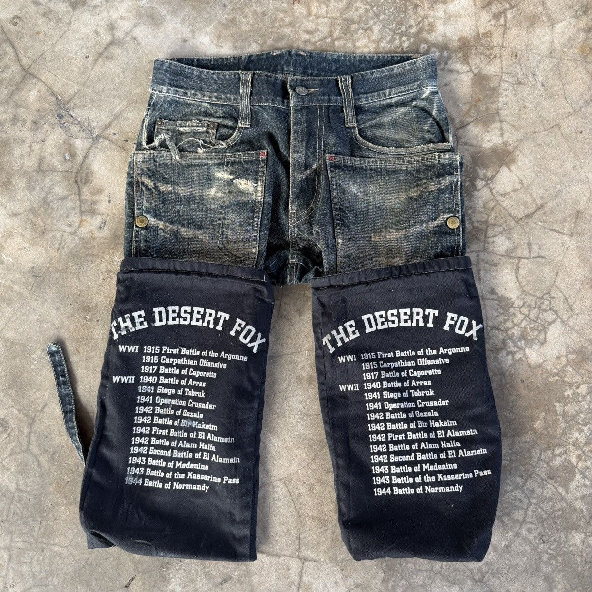 PPFM W31 Vintage PPFM The Desert Fox Rusty Distressed Denim Jeans Size US 31 - 15 Thumbnail