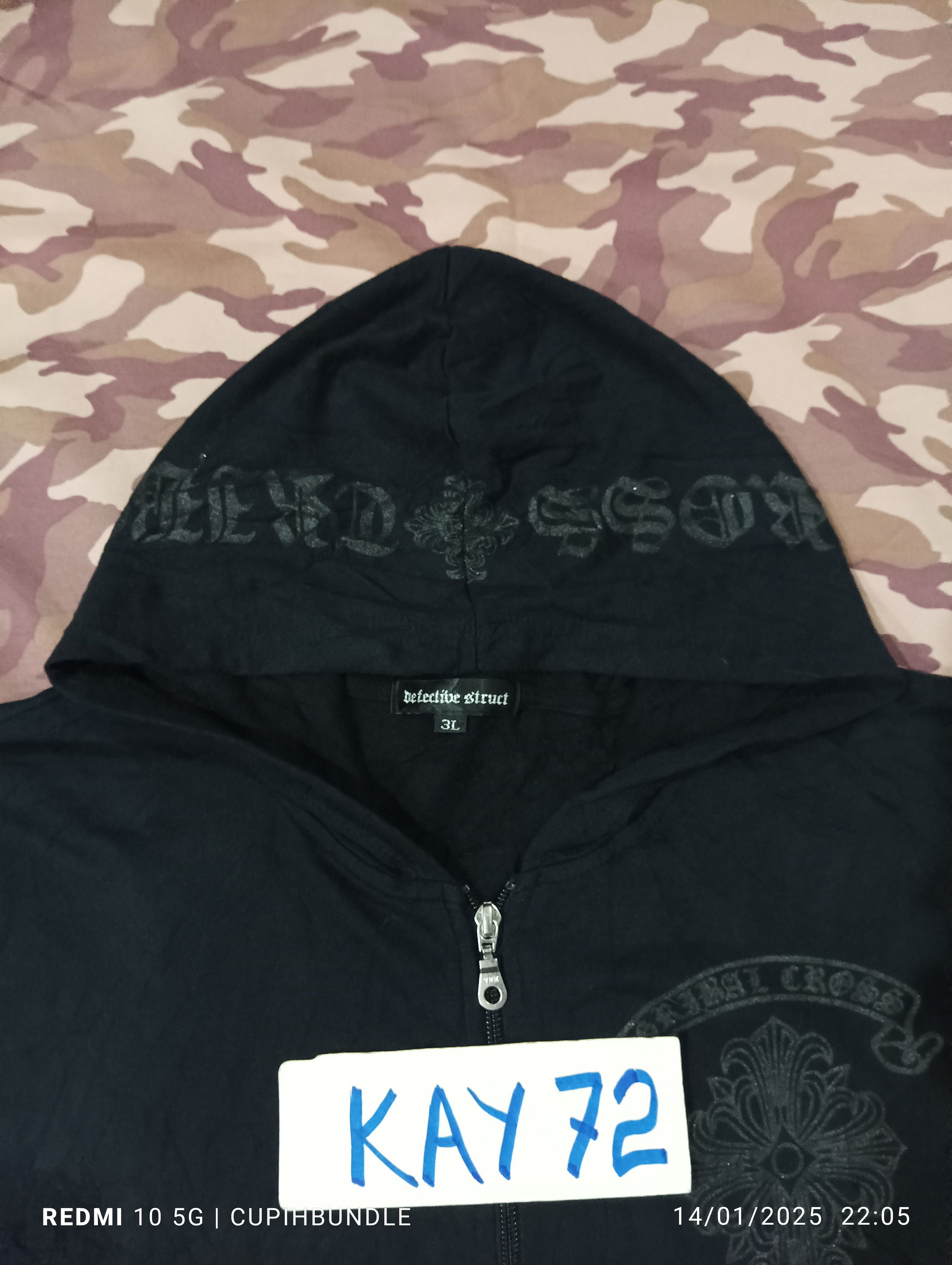 Designer × Japanese Brand DEFECTIVE STRUCT TRIBAL CROSS ZIPPER HOODIE Size US XXL / EU 58 / 5 - 3 Thumbnail