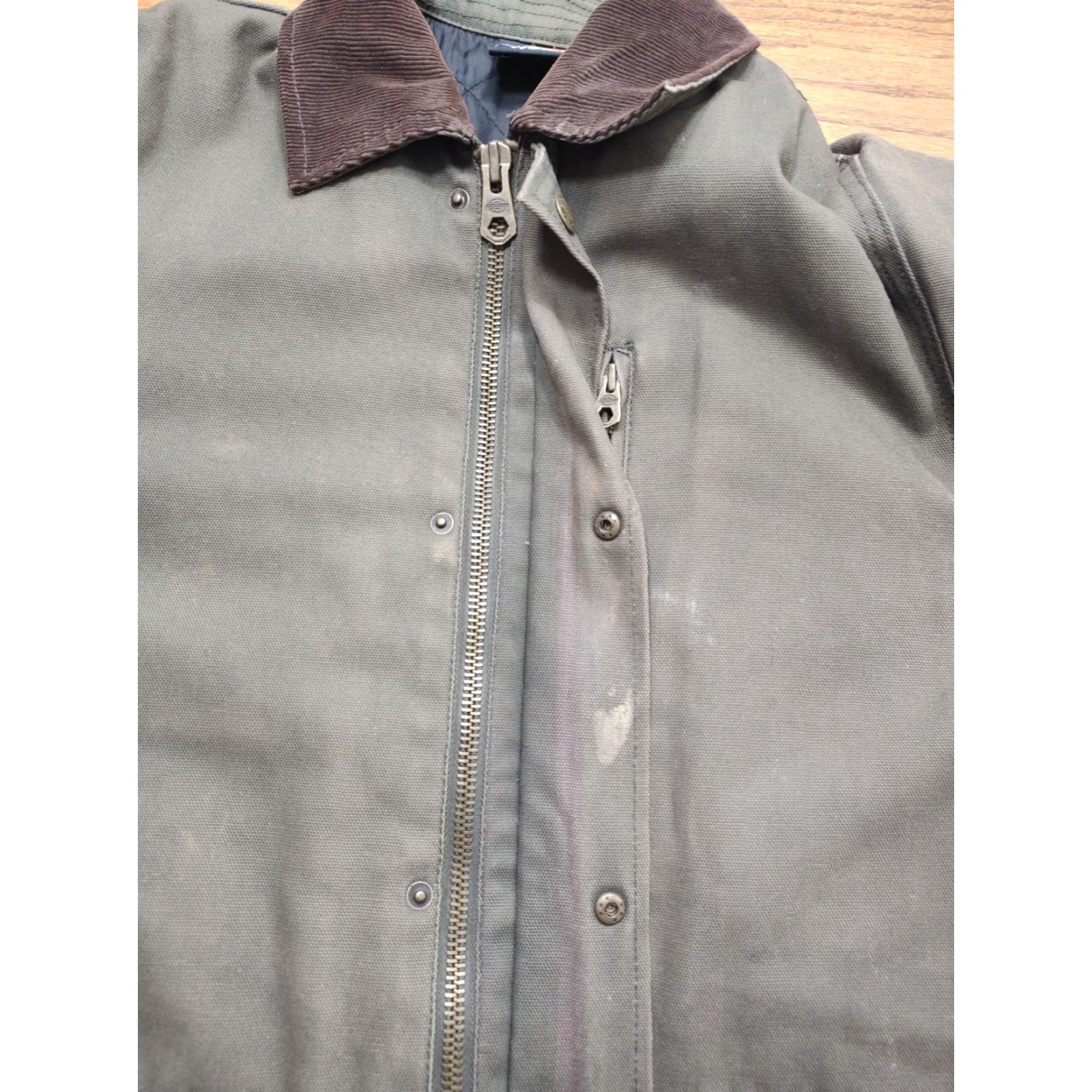 Dickies VINTAGE Dickies Green Duck Canvas Quilt Chore Outdoor Work Coat Jacket Large Size US L / EU 52-54 / 3 - 5 Thumbnail