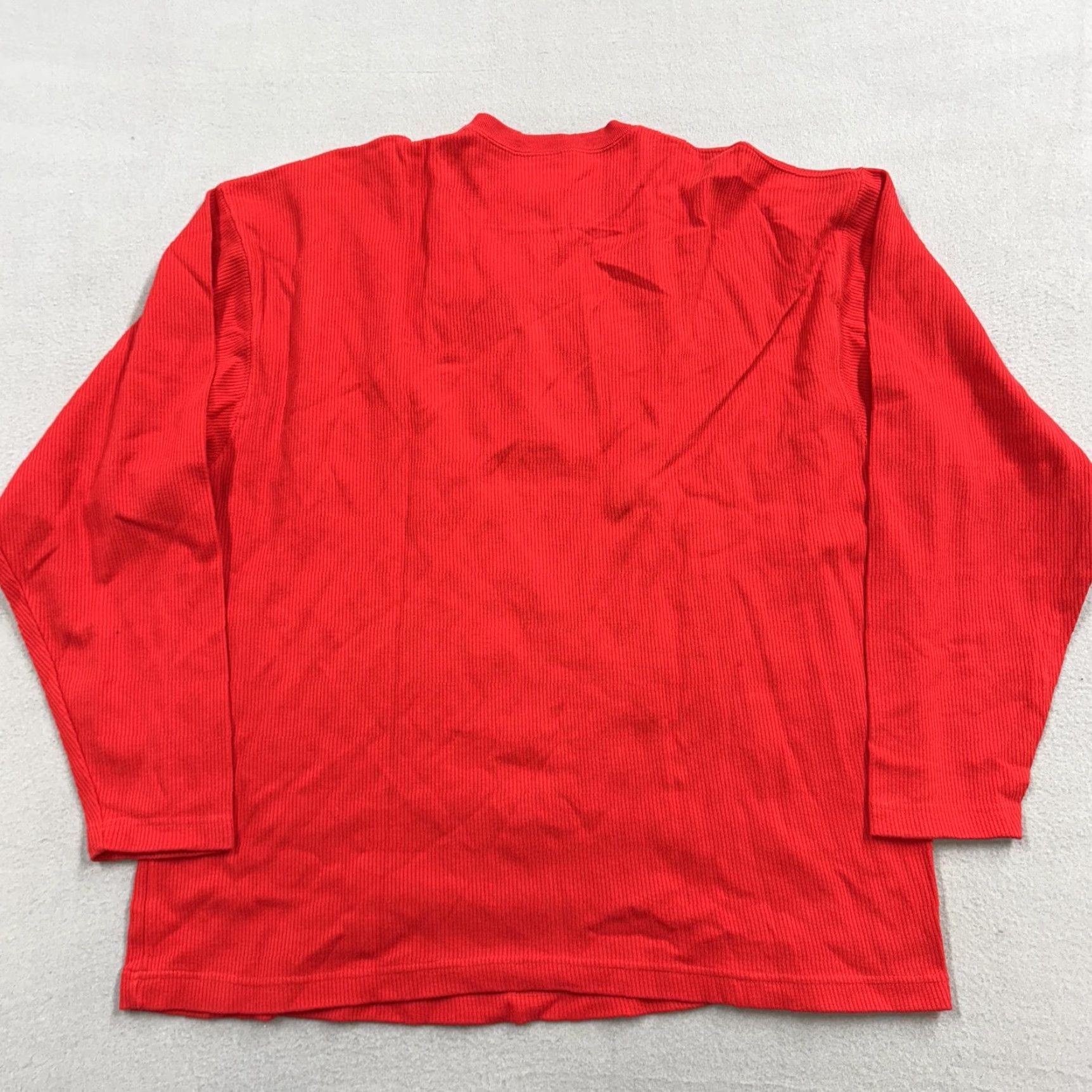Marlboro VINTAGE Marlboro Shirt Mens XL Red Thermal Henley Long Sleeve Made USA 90s Size US XL / EU 56 / 4 - 4 Thumbnail