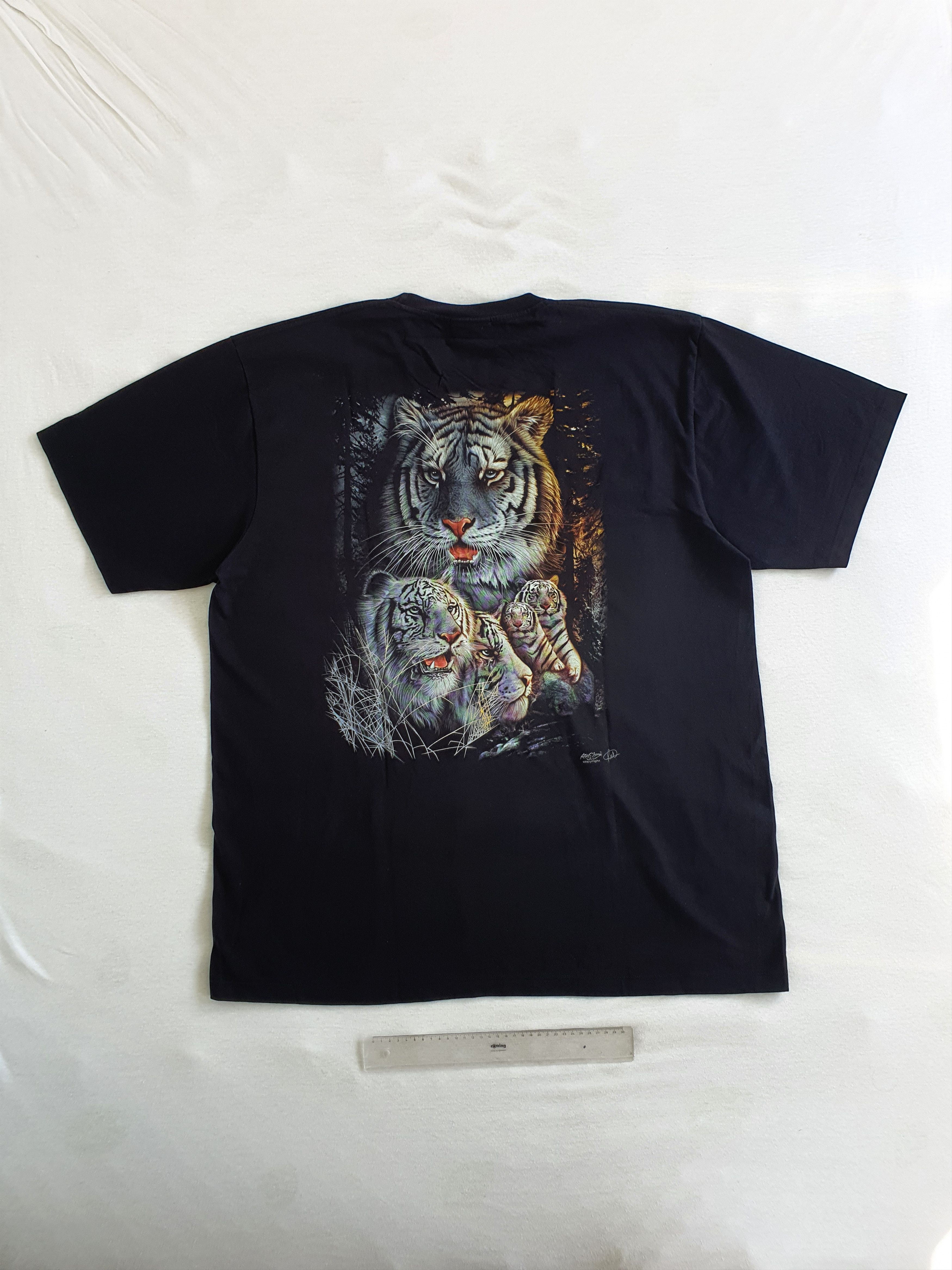 Vintage ROCK CHANG - Graphic T-Shirt (White Tigers) - XXXL 3XL Size US XXL / EU 58 / 5 - 4 Thumbnail
