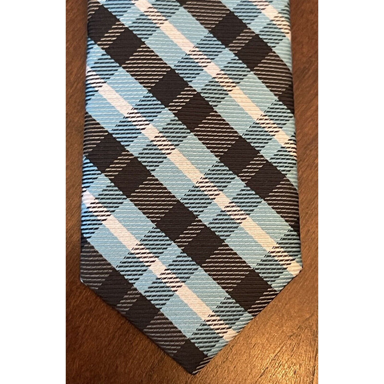 Other Adolfo Blue Black Hand Made 100% Polyester Made In China Size ONE SIZE - 6 Thumbnail