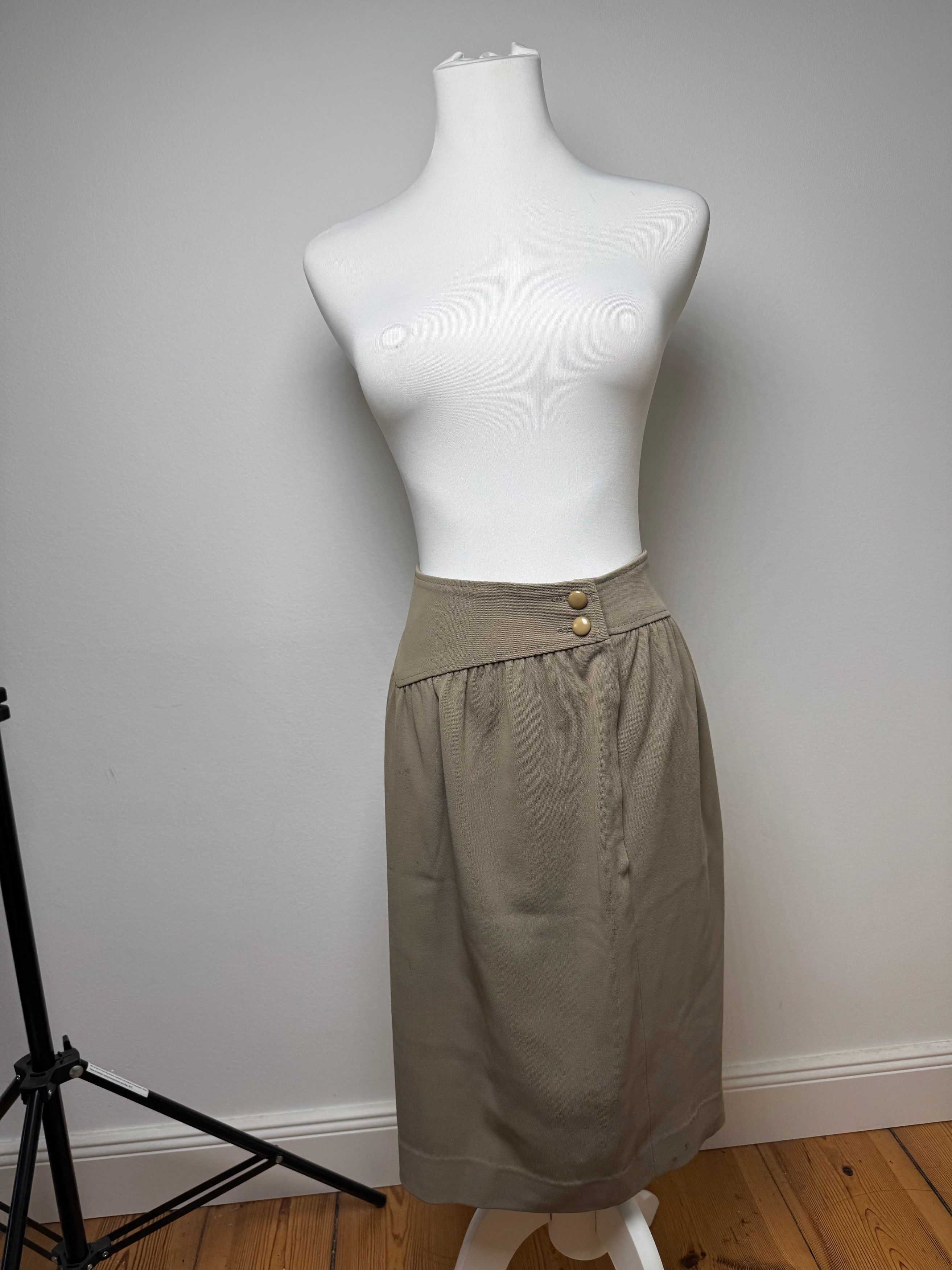 Dior Vintage Skirt Khaki M Size 30" / US 8 / IT 44 - 1 Thumbnail