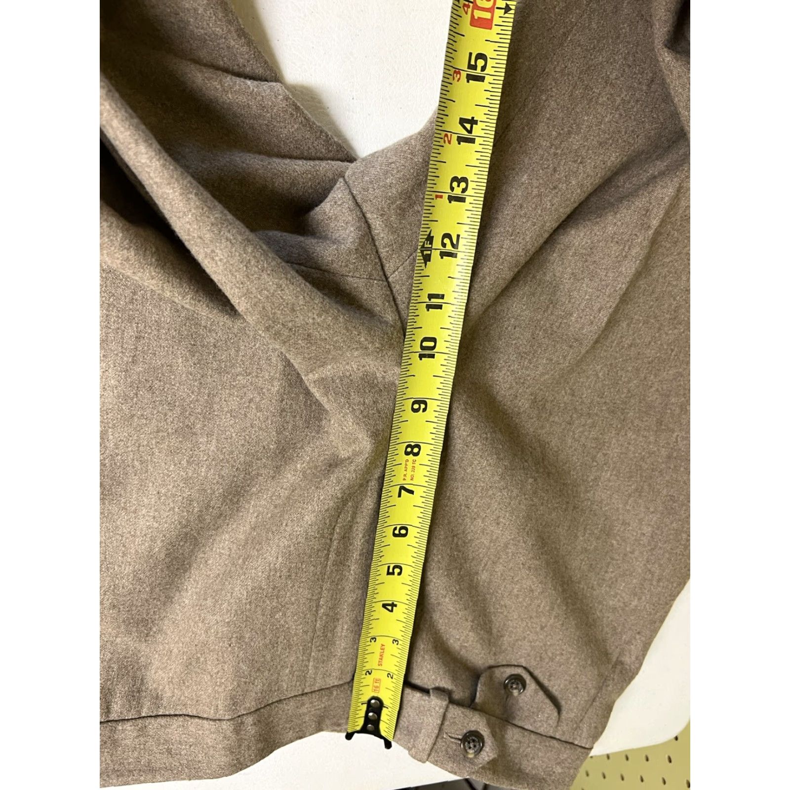 Ralph Lauren VINTAGE Lauren Ralph Lauren Pants Camel Tan Wool Flannel Size 10 Straight Leg, Pockets, Pleated, Dress Pants, Fall Winter Womens Size 32" / US 10 / IT 46 - 7 Thumbnail