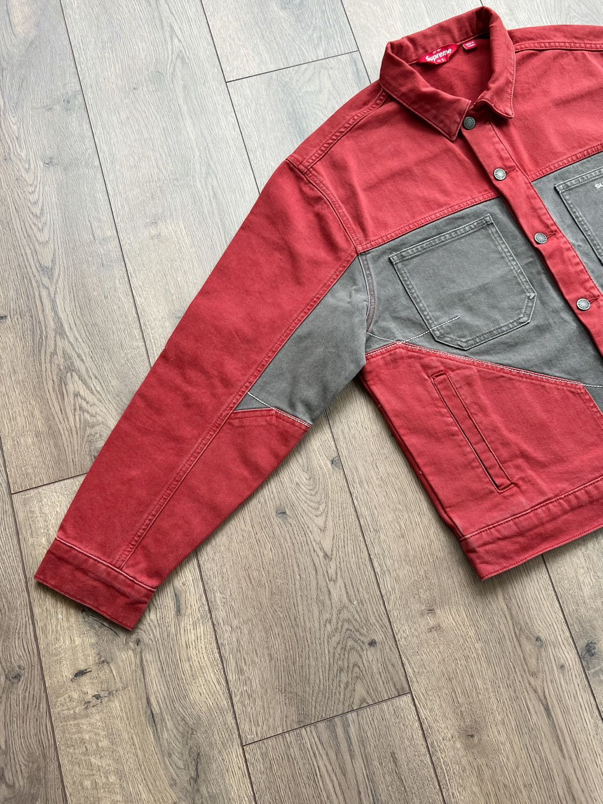 Supreme Supreme 2-Tone Paneled Denim Jacket “Red” Large Size US L / EU 52-54 / 3 - 12 Thumbnail