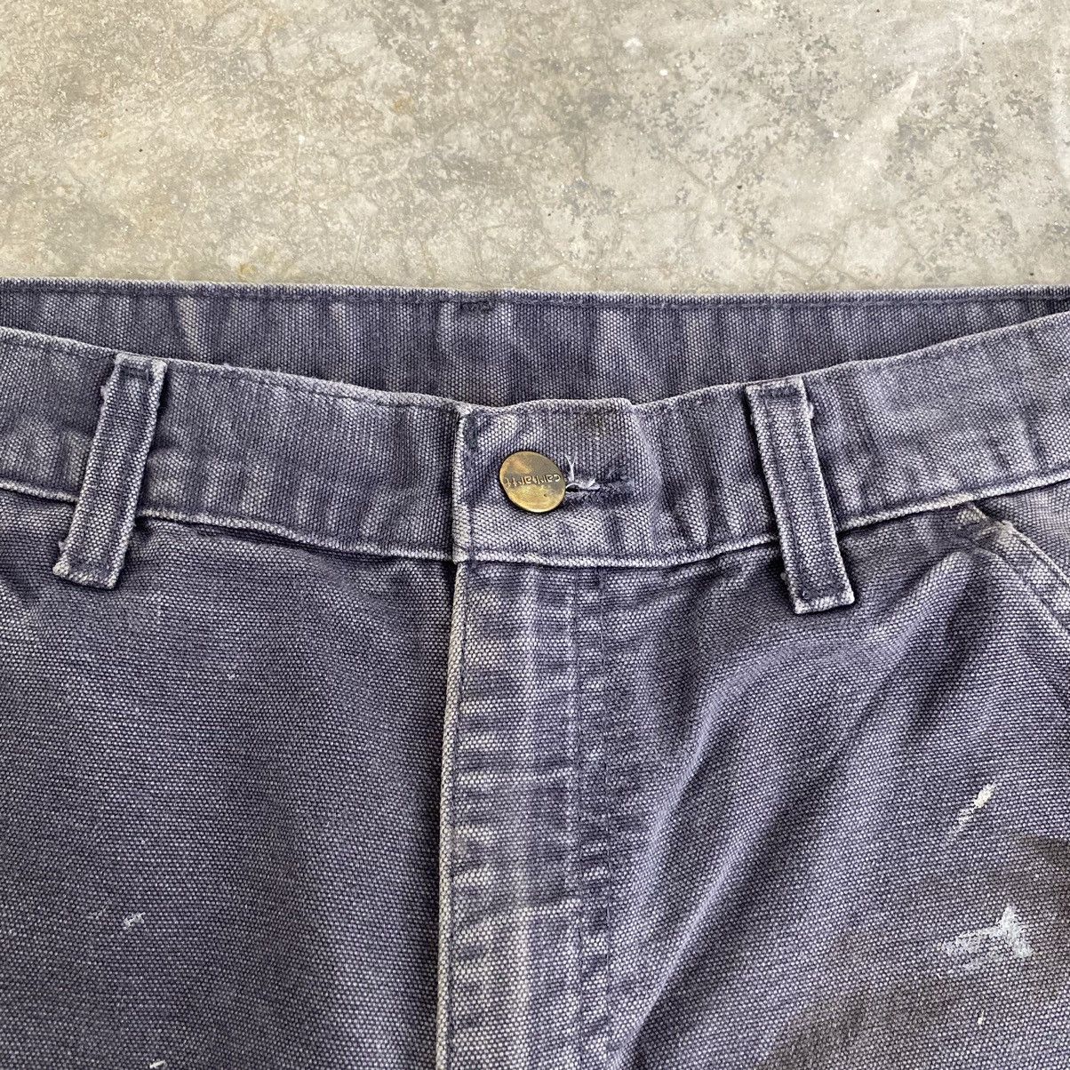 Carhartt VTG Carhartt Faded Petrol Blue Splatter Painter Pants Size US 31 - 12 Thumbnail
