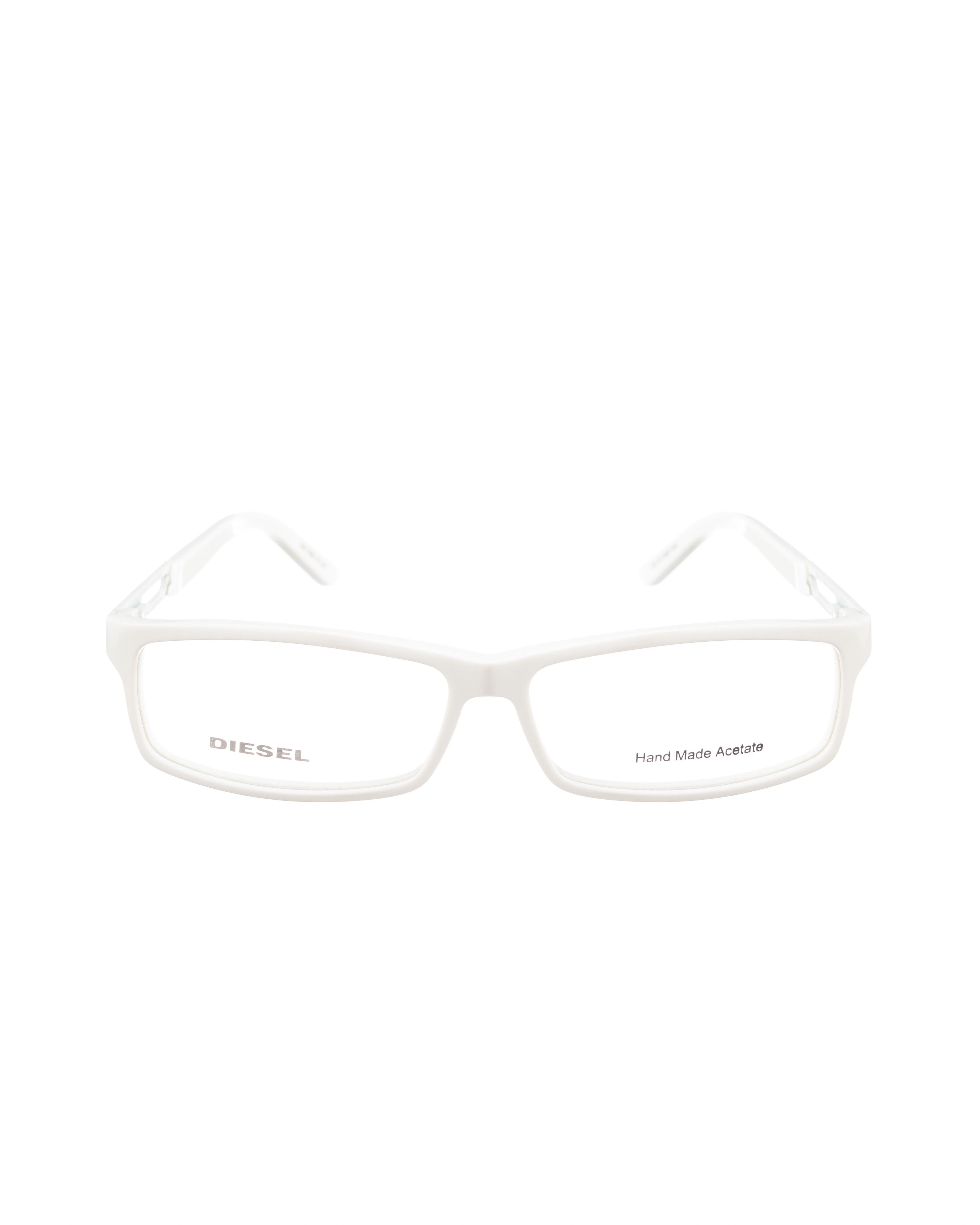 Diesel Diesel 00s White Plastic Glasses with Small Cut Outs Size ONE SIZE - 1 Thumbnail