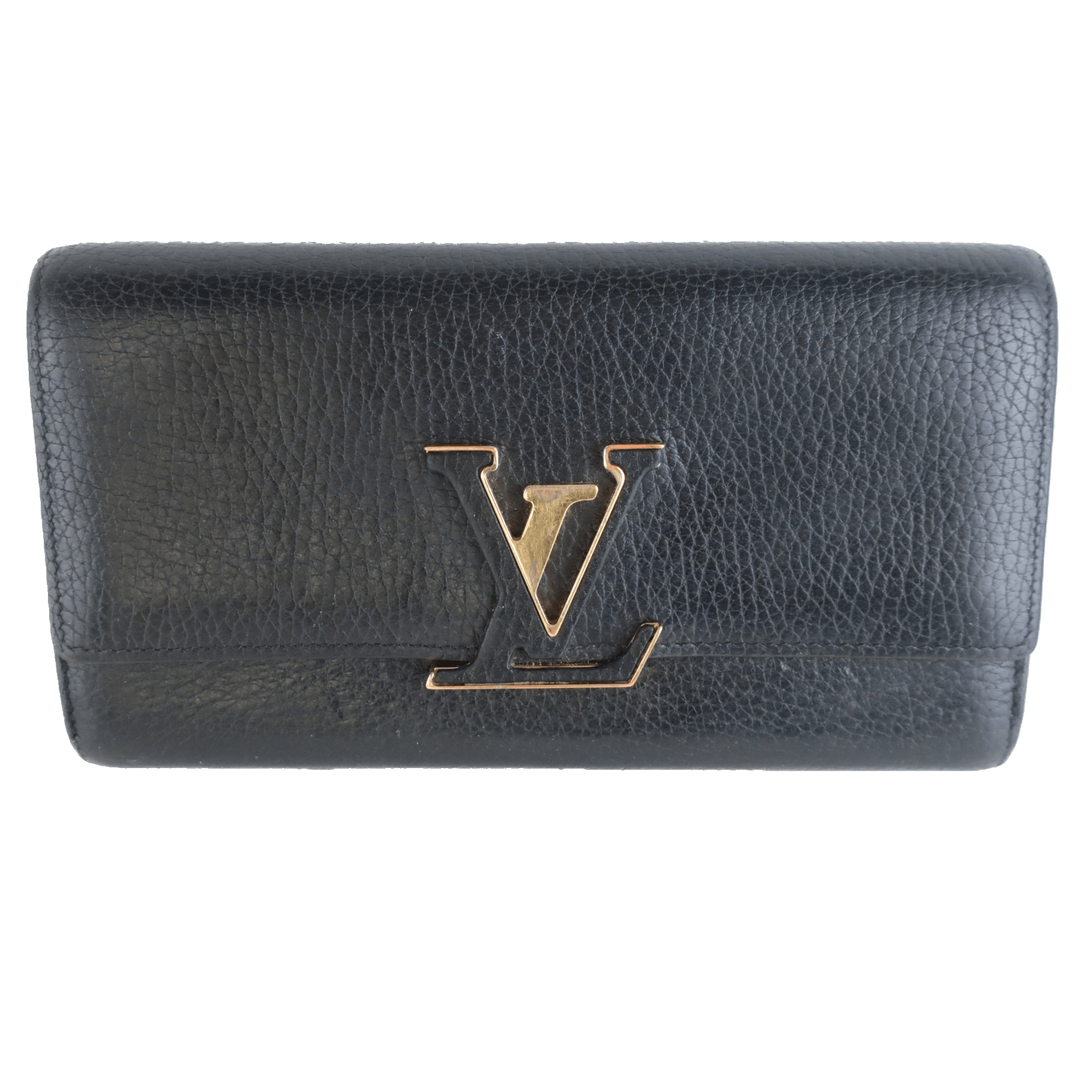 Louis Vuitton Louis Vuitton Black Taurillon Leather Capucines Wallet Size ONE SIZE - 3 Thumbnail