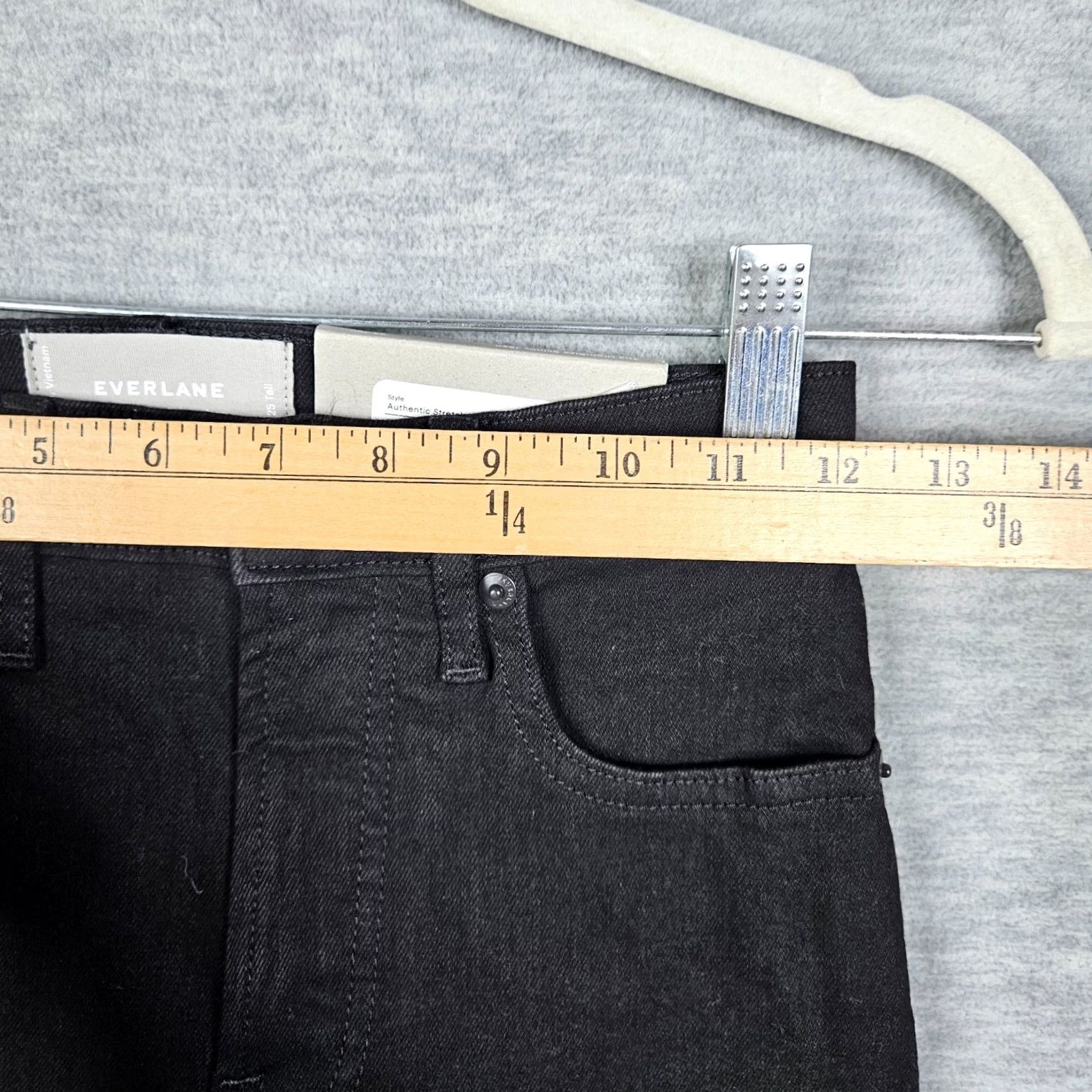 Everlane EVERLANE Women's Black Authentic Stretch High-Rise Skinny Jeans Size 25 NEW Jeans Womens Black 25 Skinny Size 42" / US 20 - 4 Thumbnail