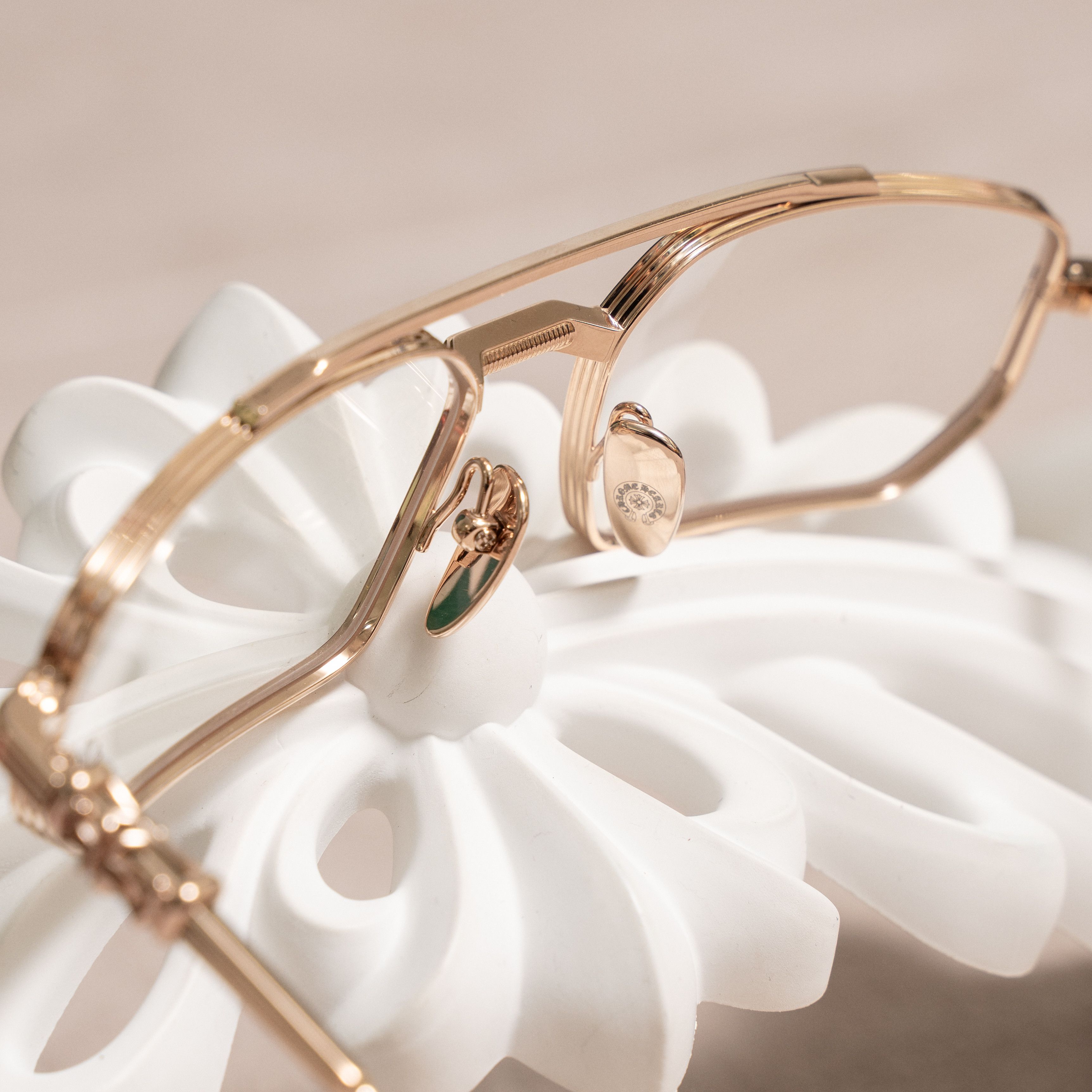 Chrome Hearts Chrome Hearts GUSHER Gold Plated Glasses Size ONE SIZE - 7 Thumbnail