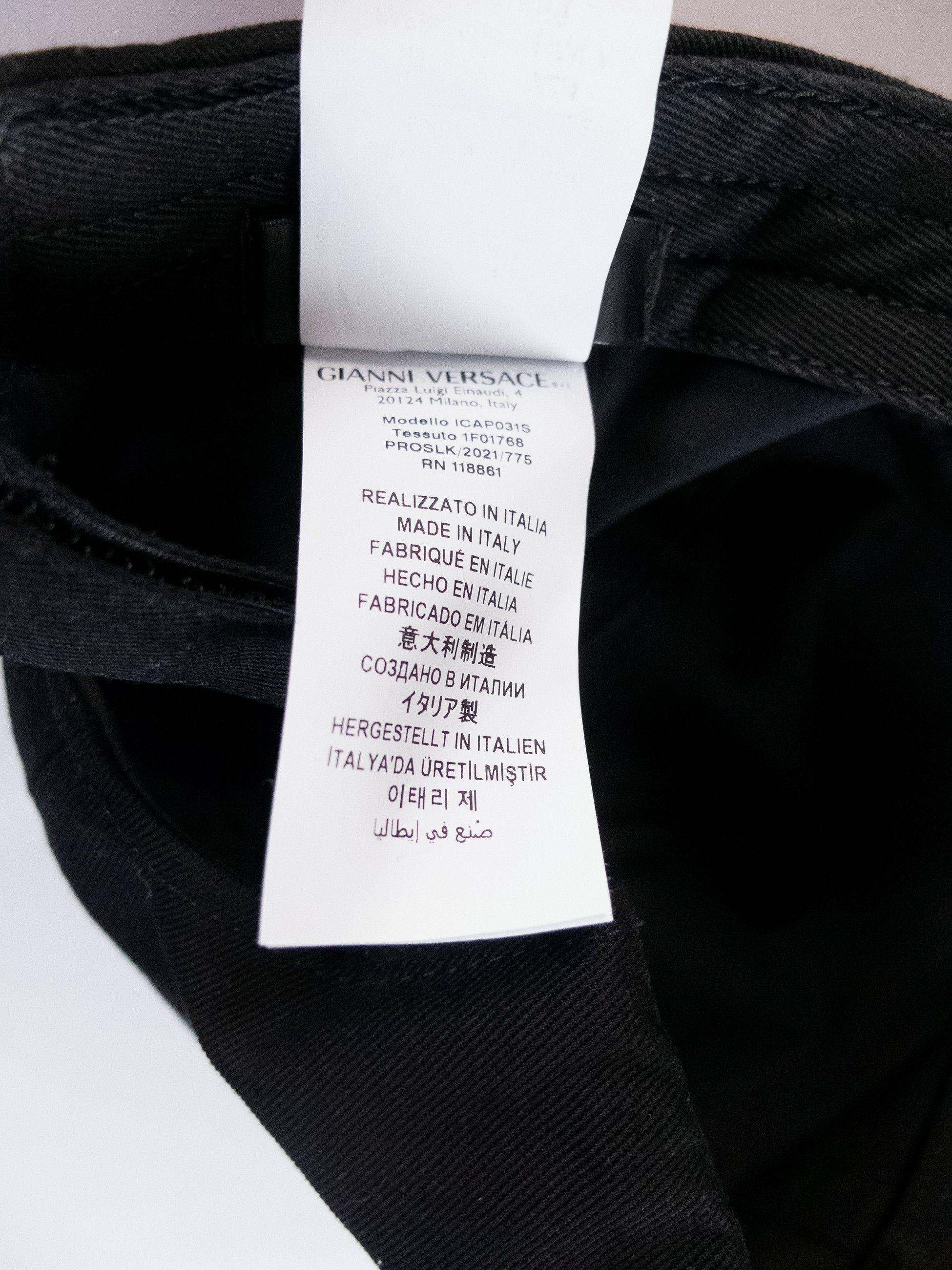 Versace VERSACE black gold logo cotton baseball cap hat 58 Medium Size ONE SIZE - 8 Thumbnail