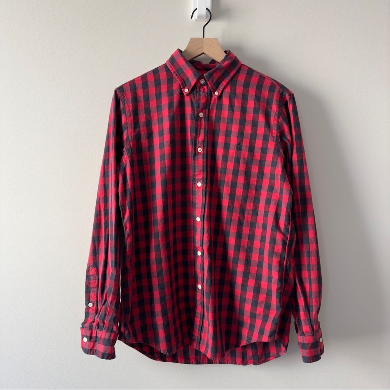Ralph Lauren Ralph Lauren Classic Fit Performance Red Black Checker EUC Size US M / EU 48-50 / 2 - 7 Thumbnail