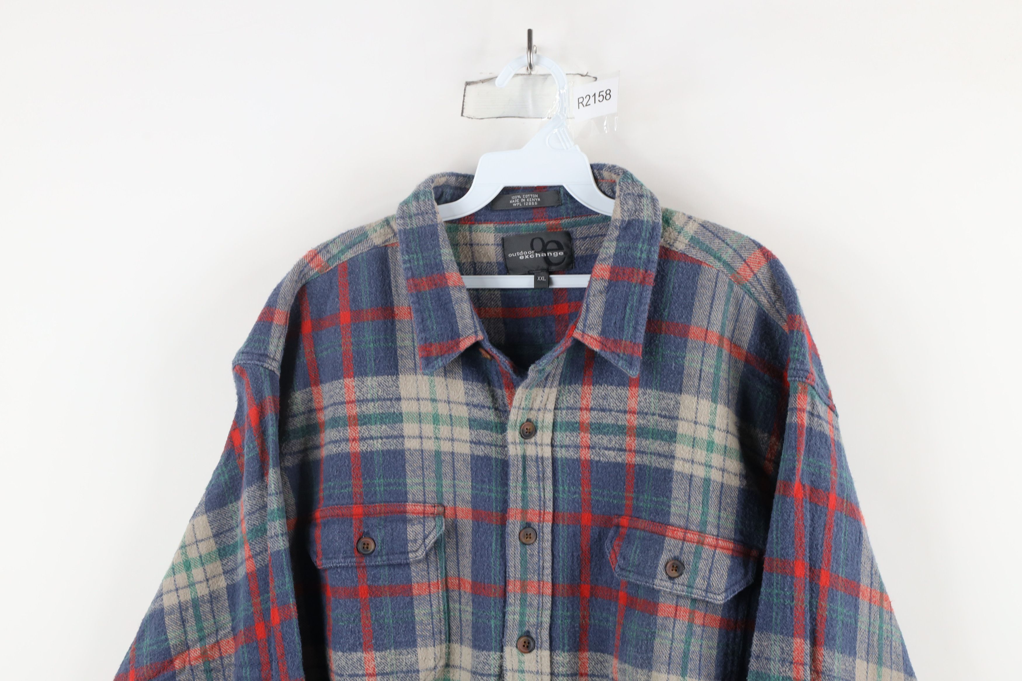 Vintage Vintage 90s Streetwear Heavyweight Flannel Button Shirt Size US XXL / EU 58 / 5 - 2 Thumbnail