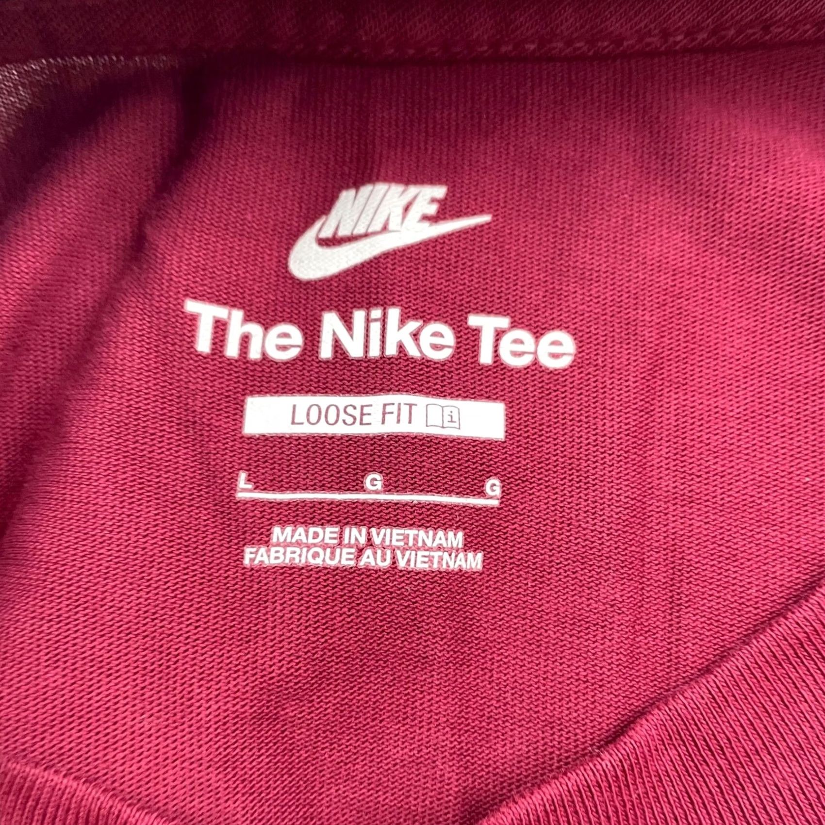 Nike Nike Men's Block Futura T-Shirt Burgundy 100% Cotton L/S Mock Neck Long Sleeve Large DP4114-638 Size US L / EU 52-54 / 3 - 3 Thumbnail