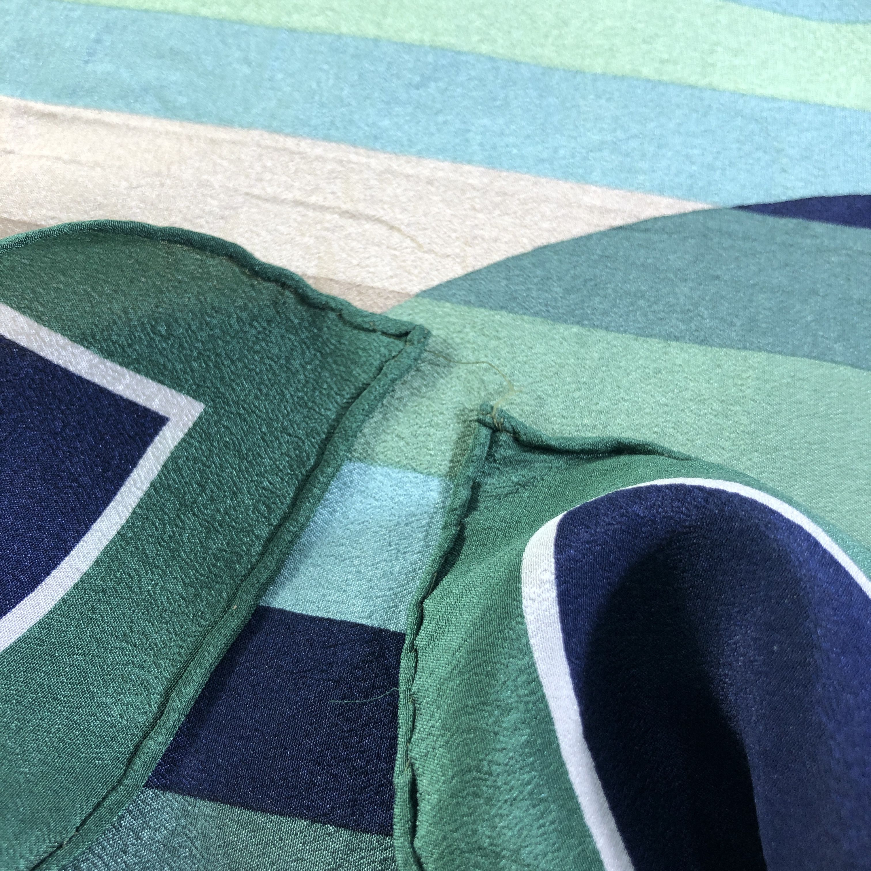 Pierre Cardin Pierre Cardin Abstract Hand Rolled Silk Scarf M973 Size ONE SIZE - 5 Thumbnail