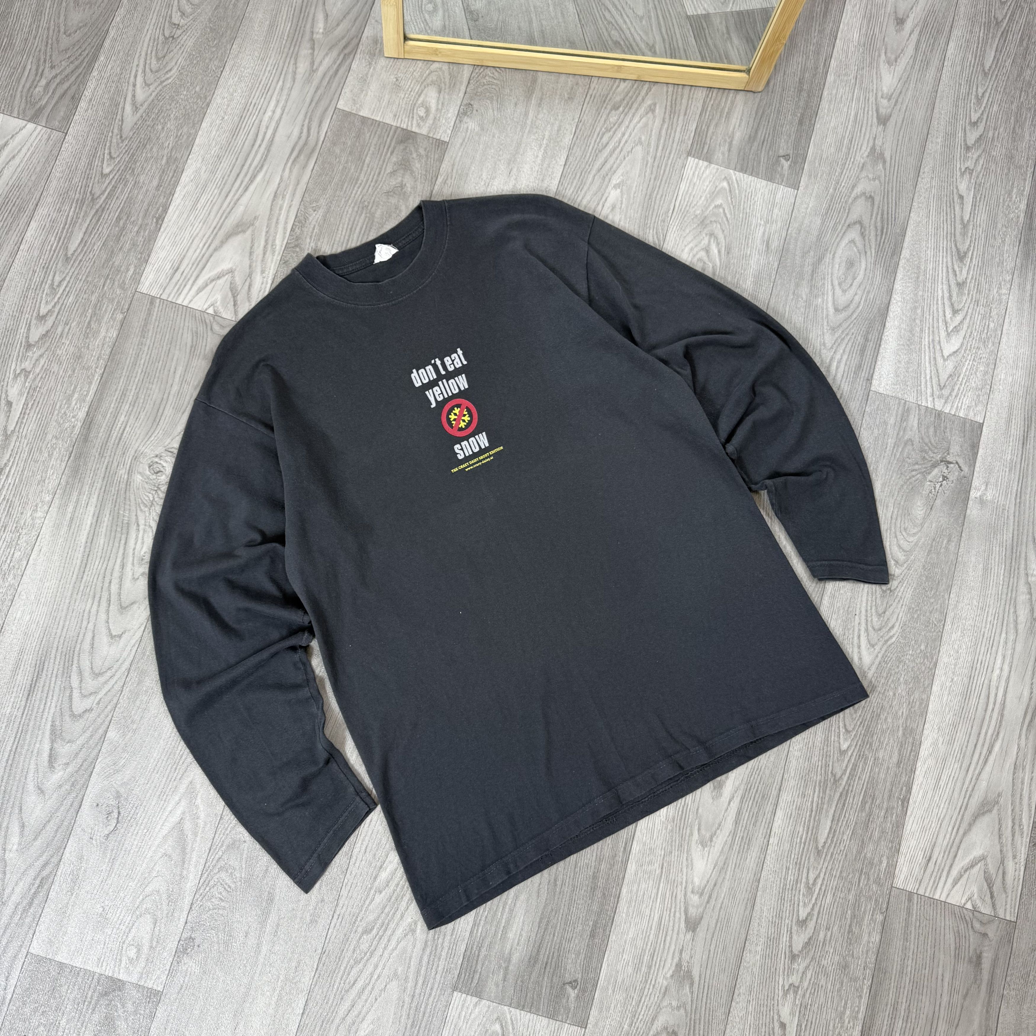 Vintage Vintage DON'T EAT YELLOW SNOW Graphic Longsleeve Tee Shirt L Size US L / EU 52-54 / 3 - 3 Thumbnail