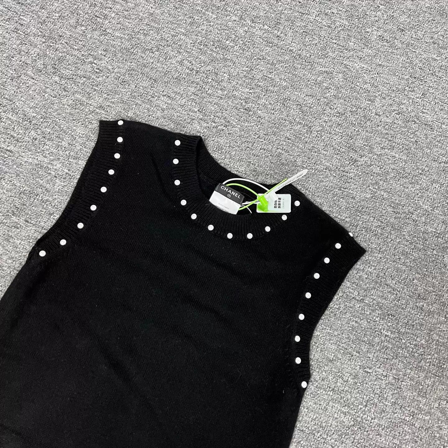 Chanel Chanel Enamel Button Pearl S/S Cashmere-Cotton Dress 34 99N Size XS / US 0-2 / IT 36-38 - 3 Thumbnail