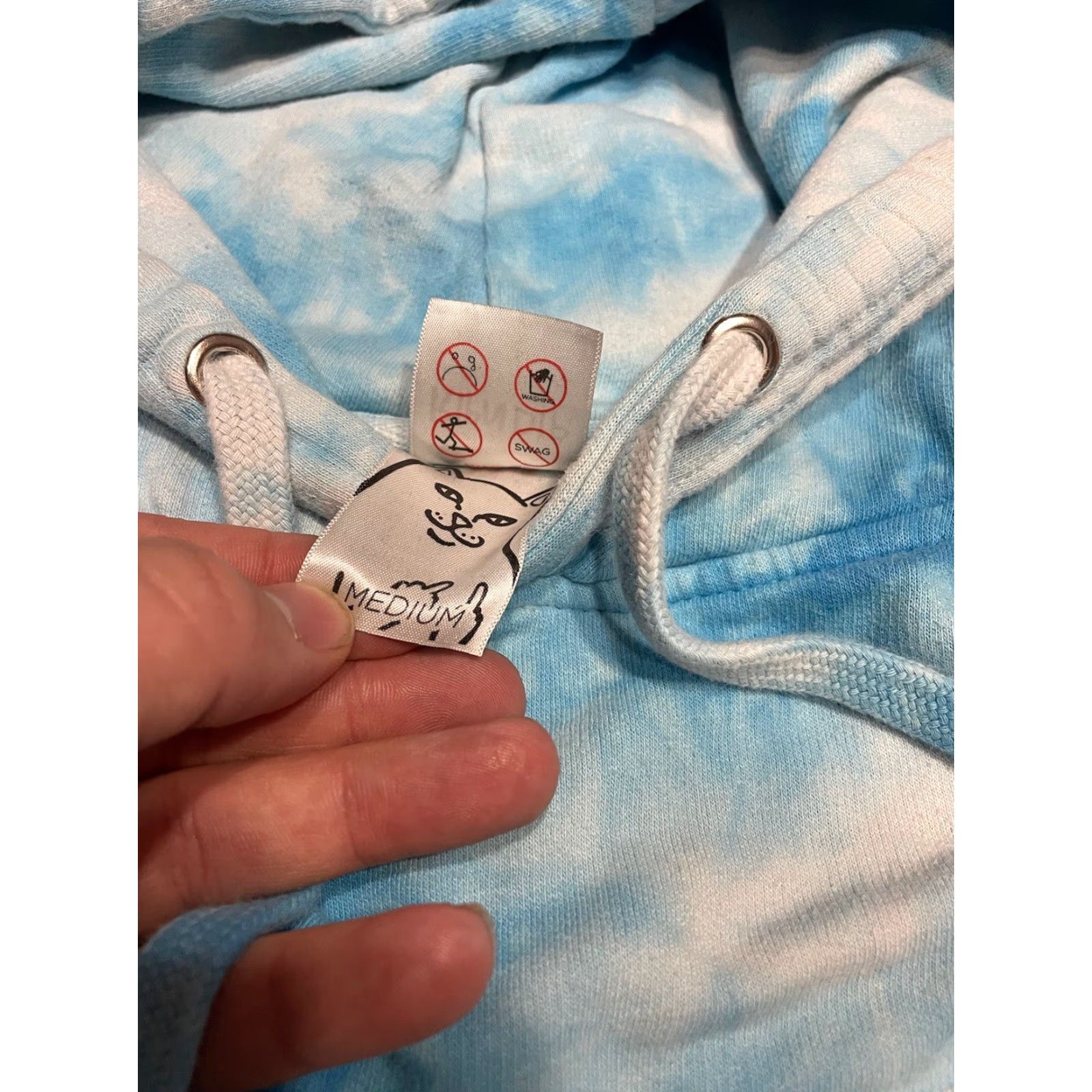 RIPNDIP RIPNDIP Sweater Hoodie Mens M Blue Tie Dye Long Sleeve Crew Neck Pullover Casual Indoor Outdoor Logo F6 Size US M / EU 48-50 / 2 - 5 Thumbnail