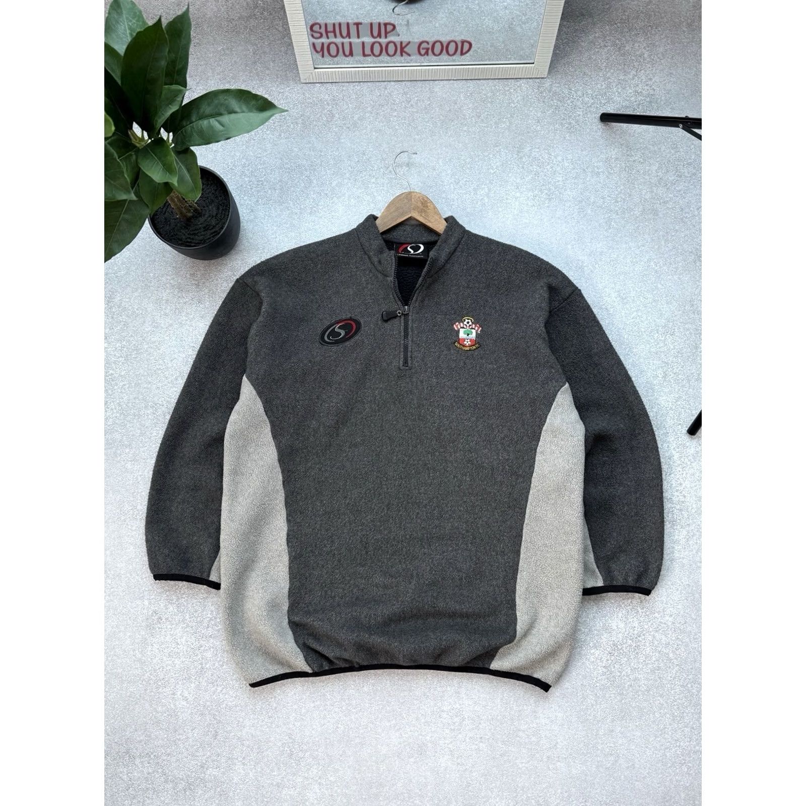 Vintage VINTAGE Southampton Fleece Football Sweatshirt 1/4 Zip Grey Size L Mens Southampton FC Football Jersey Hoodie Embroidered Logo Zipper Size US L / EU 52-54 / 3 - 2 Thumbnail