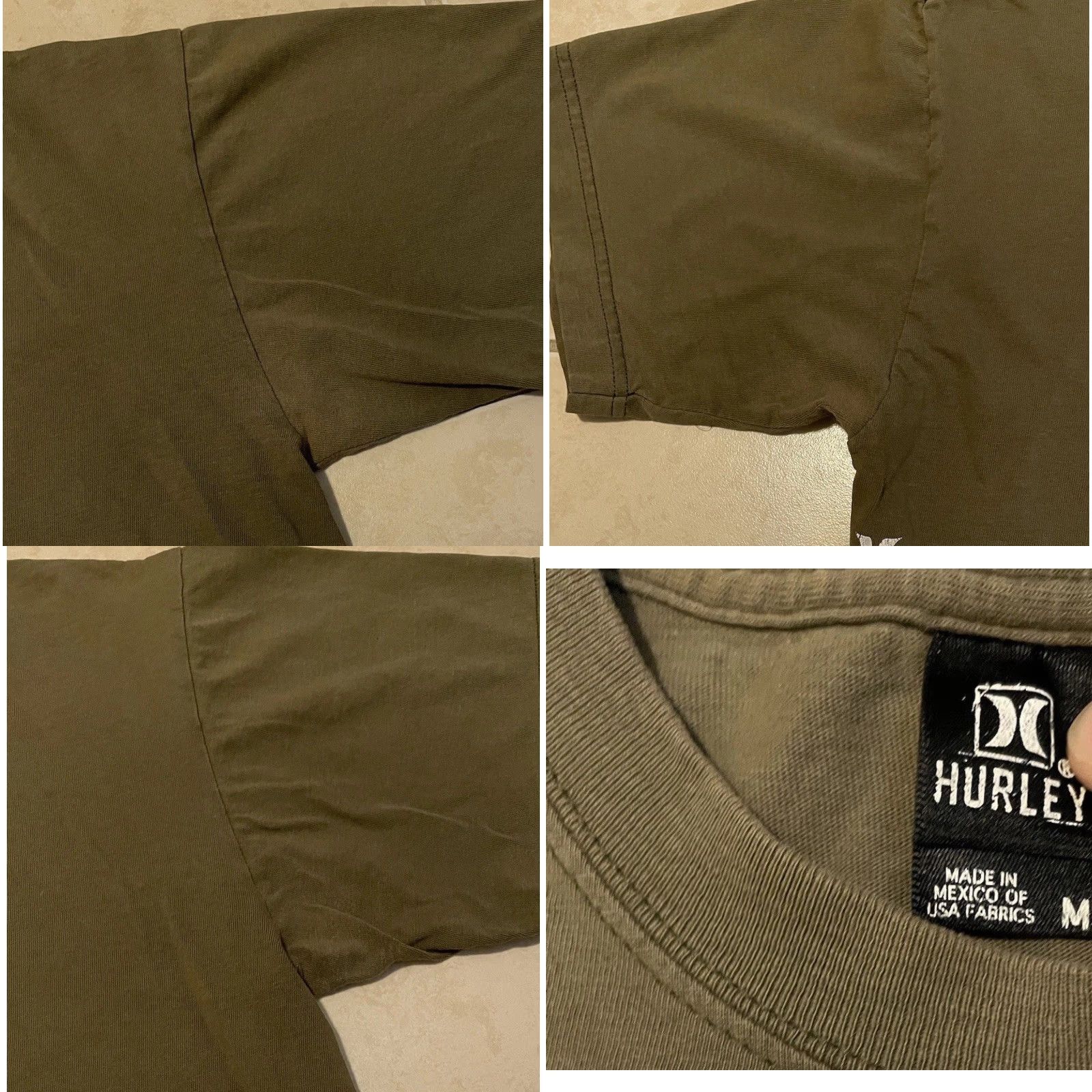 Quiksilver VINTAGE Hurley Shirt S Green 90s Distressed Surf Skate Grunge Ocean Pacific Billabong Y2K Mens T-Shirt Size US S / EU 44-46 / 1 - 8 Thumbnail