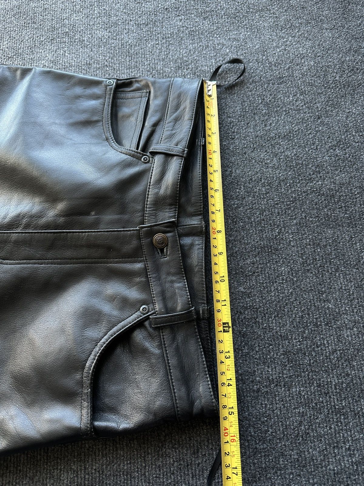 Leather 🚨GRAIL LEATHER PANTS RACING VNTG Cowboy Biker Leather Pants Size US 30 / EU 46 - 11 Thumbnail