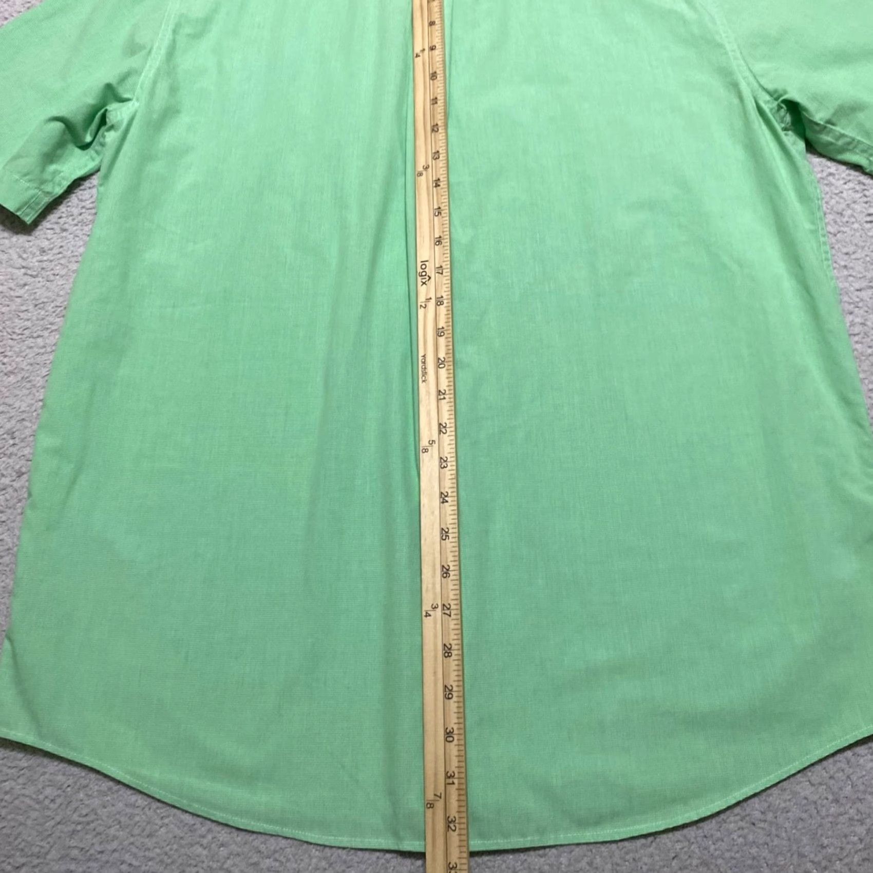 Chaps Chaps Ralph Lauren Mens L Shirt Green Plaid Check Short Sleeve Button-Down Poplin Cotton Polyester Casual Vintage: No Conflict Size US L / EU 52-54 / 3 - 7 Thumbnail