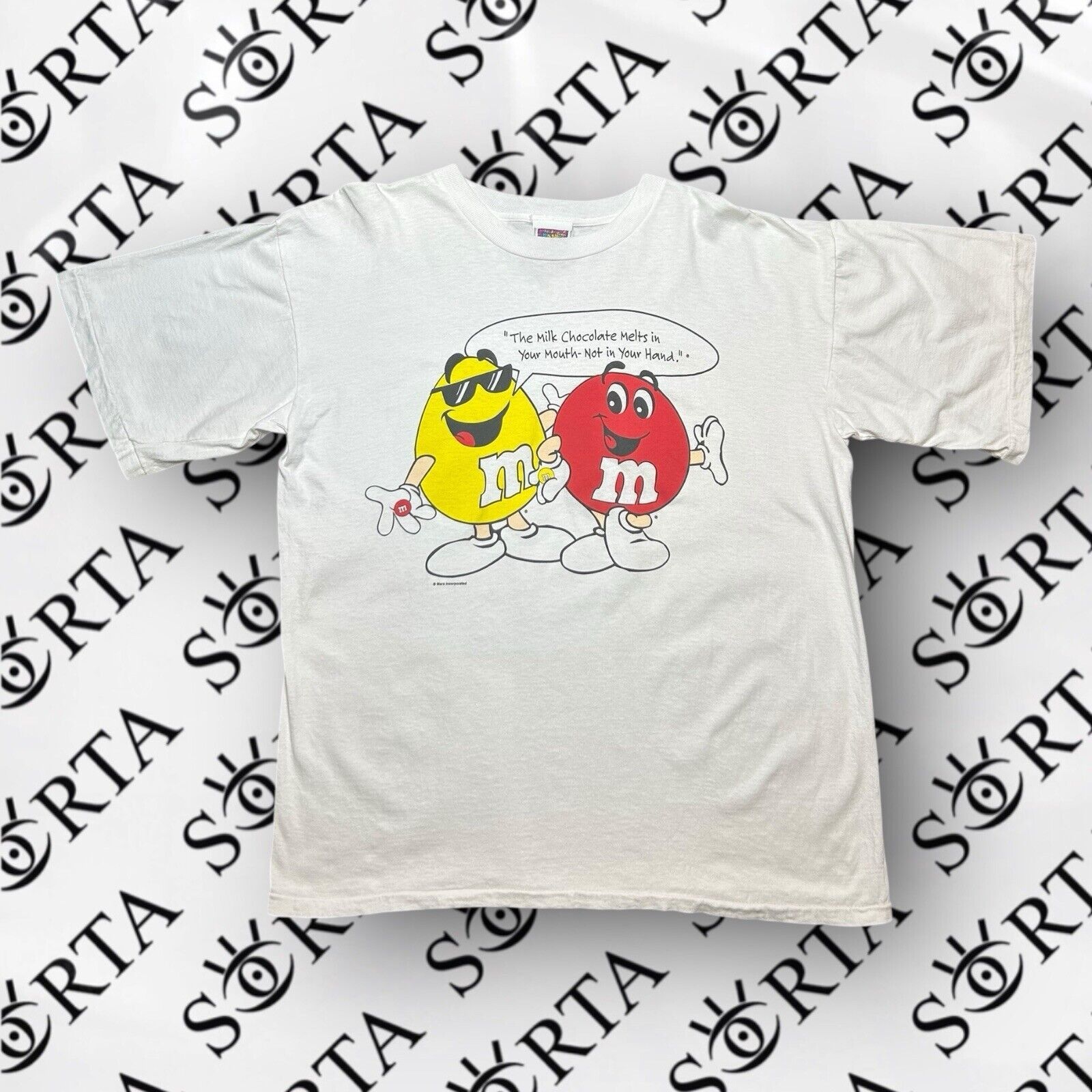 Vintage VTG 80s/90s Mars Inc. M&Ms Melts In Your Mouth Shirt Sz L/XL Size US XL / EU 56 / 4 - 1 Thumbnail