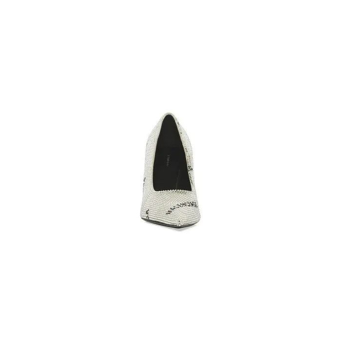 Balenciaga o1w1db10526 Square Knife 80mm Pumps With Allover in Silver Size US 8.5 / IT 38.5 - 3 Thumbnail