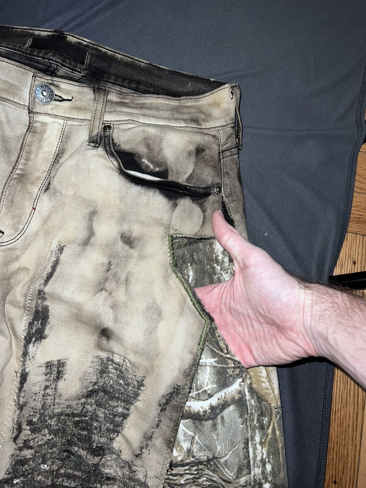 Handmade Baggy y2k camo pants Size US 34 / EU 50 - 4 Thumbnail