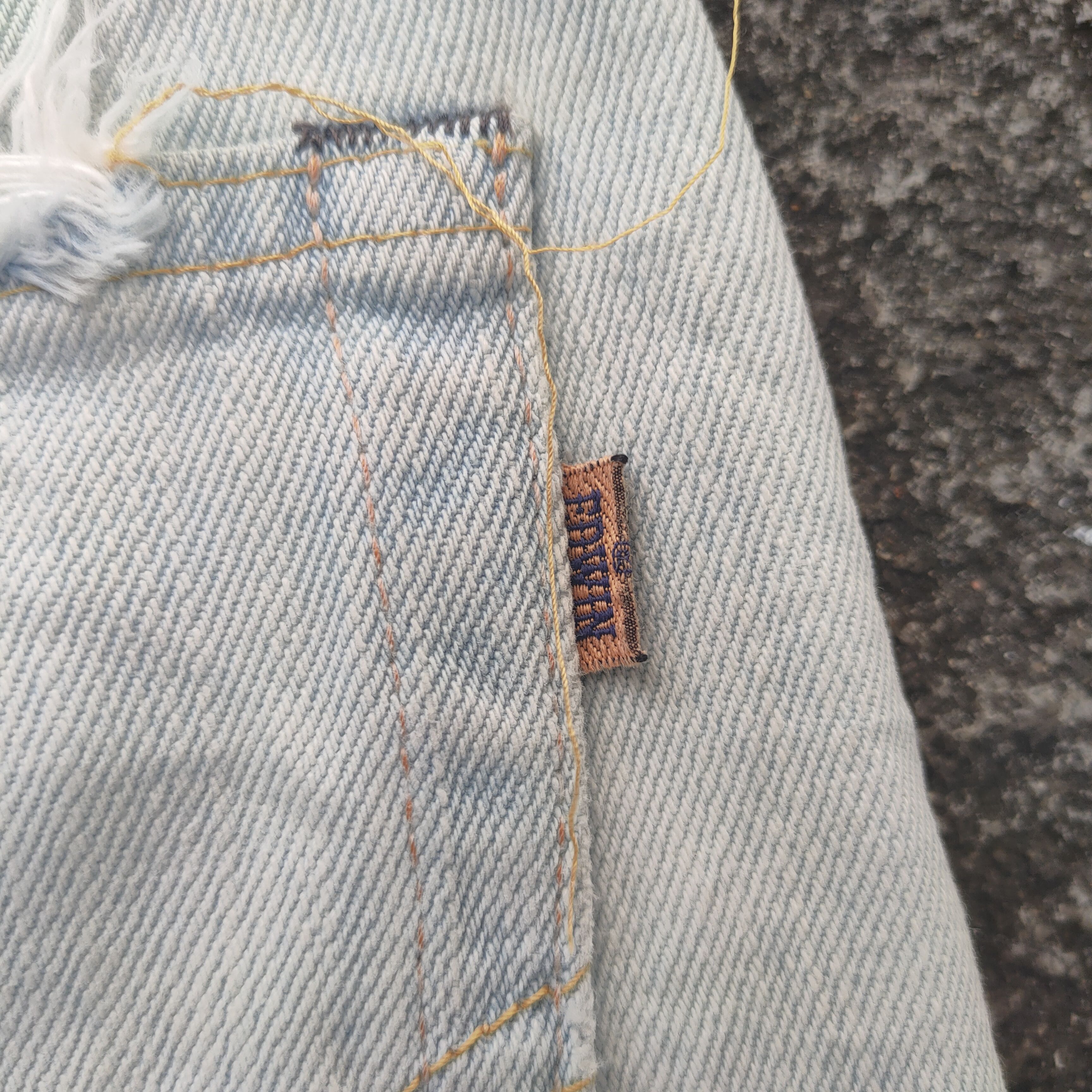 Edwin × Jean × Vintage VINTAGE EDWIN FADED LIGHT BLUE ORANGE TAG JEAN DENIM PANTS Size US 33 - 11 Thumbnail
