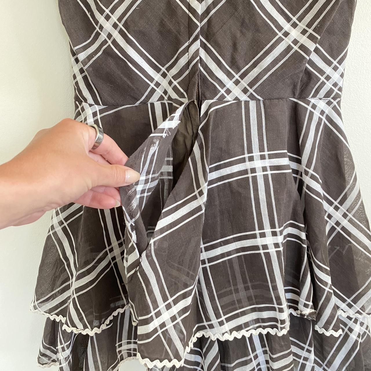 Vintage MELISSA LANE BROWN MINI DRESS 70S VINTAGE SIZE 2-3 Size XS / US 0-2 / IT 36-38 - 8 Thumbnail