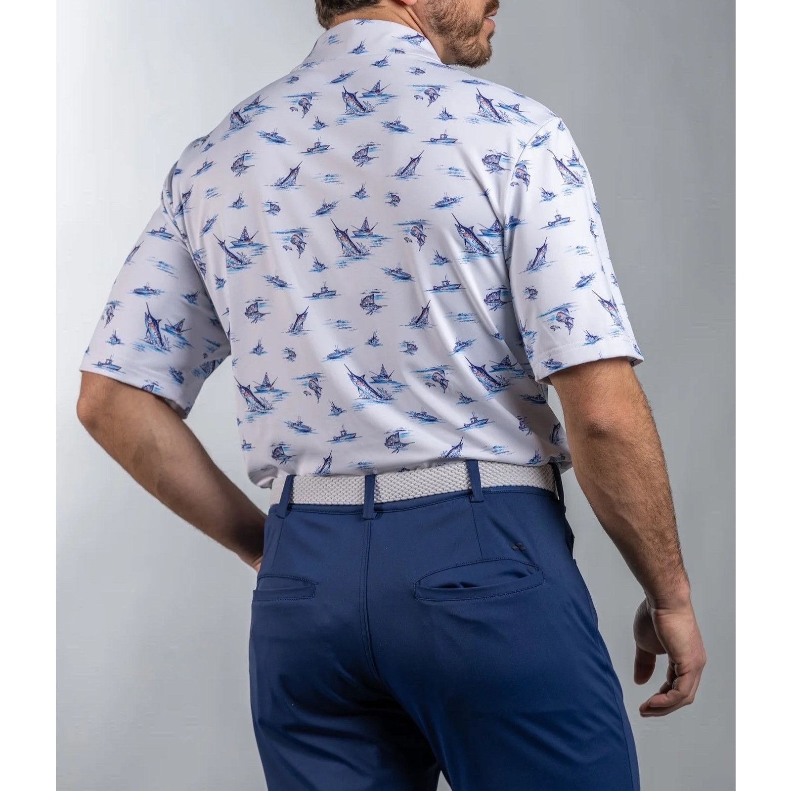 Other Scales Gear Biting Polo Shirt XL NWT Offshore Golf MSRP $80 Size US XL / EU 56 / 4 - 3 Thumbnail