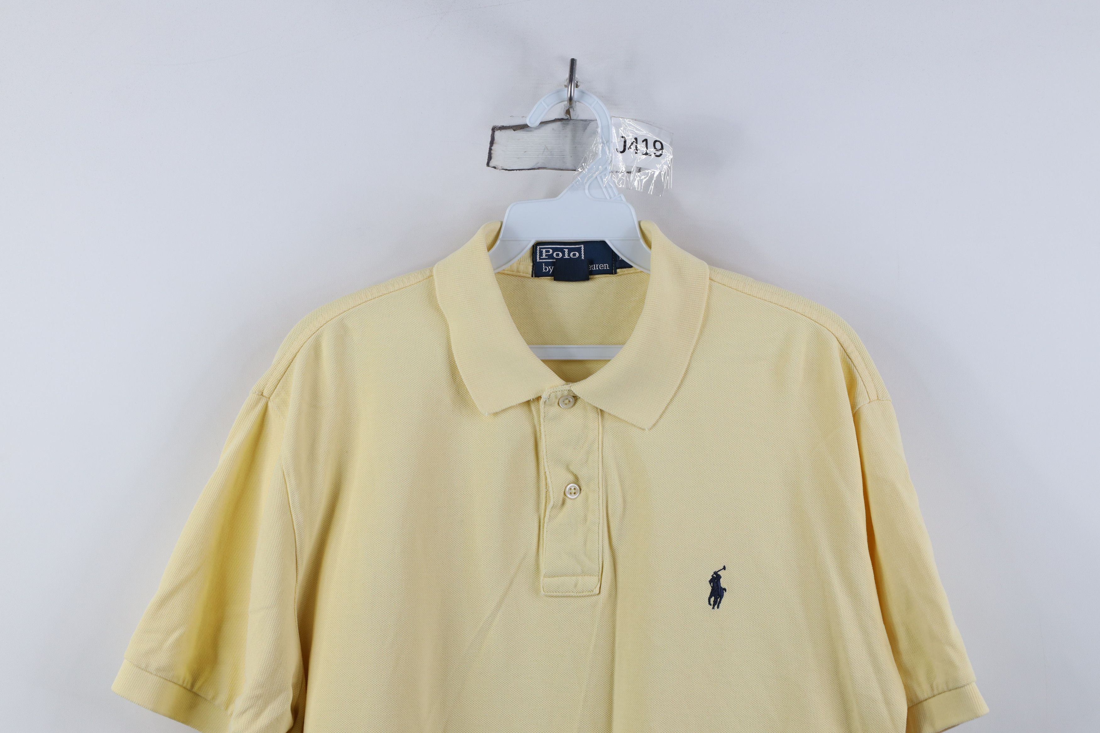 Ralph Lauren Vintage 90s Ralph Lauren Pique Cotton Golf Polo Shirt Yellow Size US L / EU 52-54 / 3 - 2 Thumbnail
