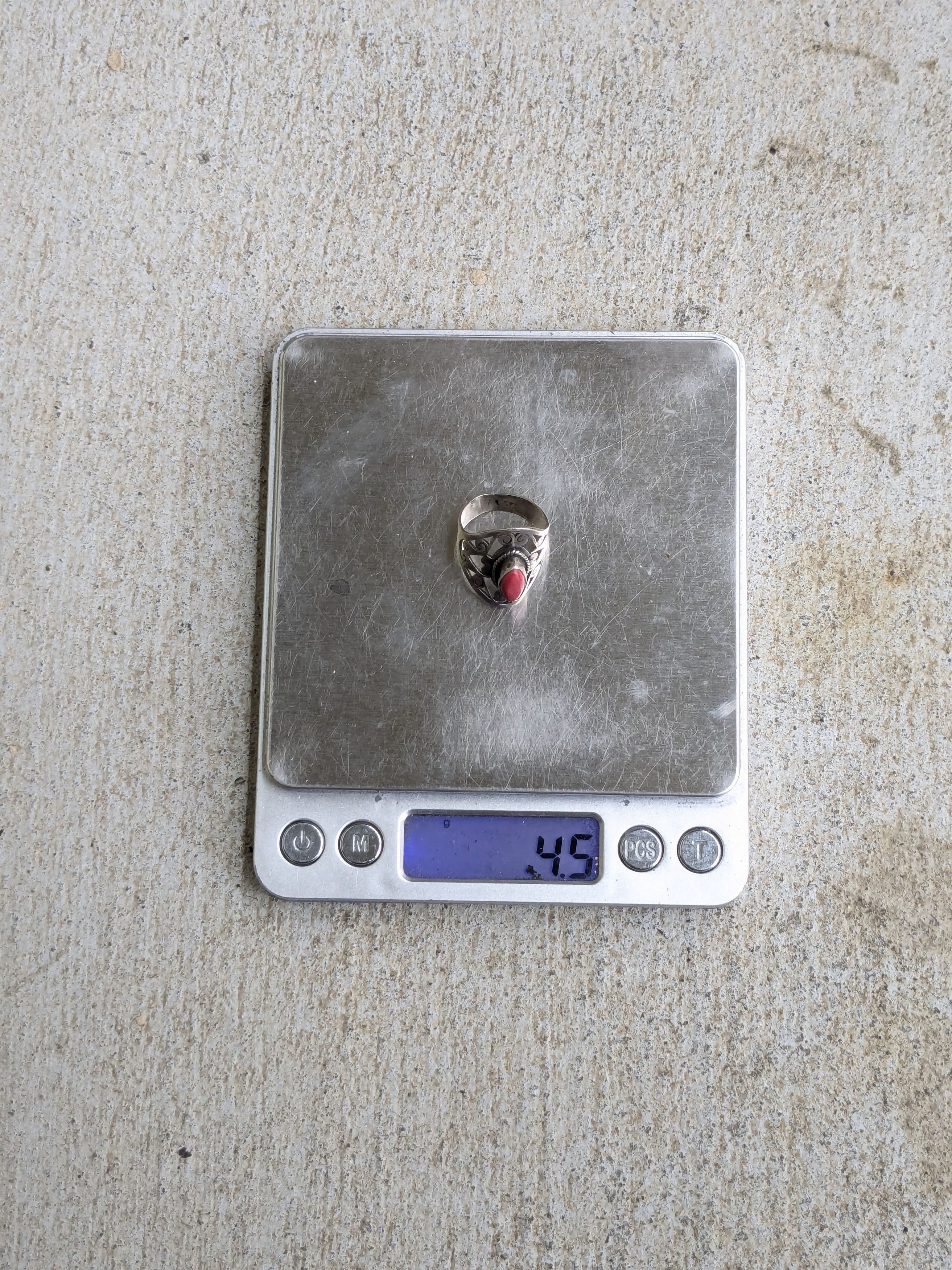 Jewelry × Sterling Silver Vintage Sterling Silver Ring 7.5 Red Coral Marquise Size ONE SIZE - 11 Thumbnail