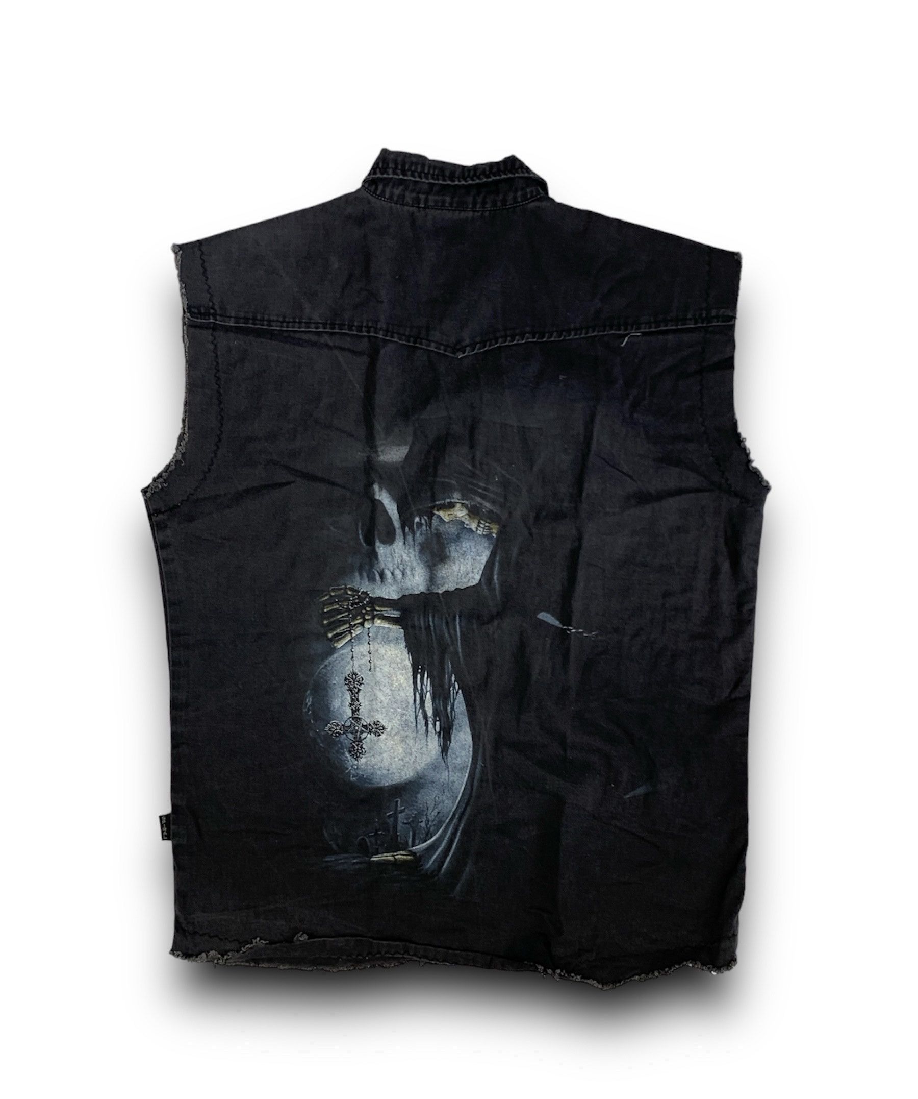 Vintage Vintage Death Skull Vest Jacket Size M Size US M / EU 48-50 / 2 - 1 Thumbnail