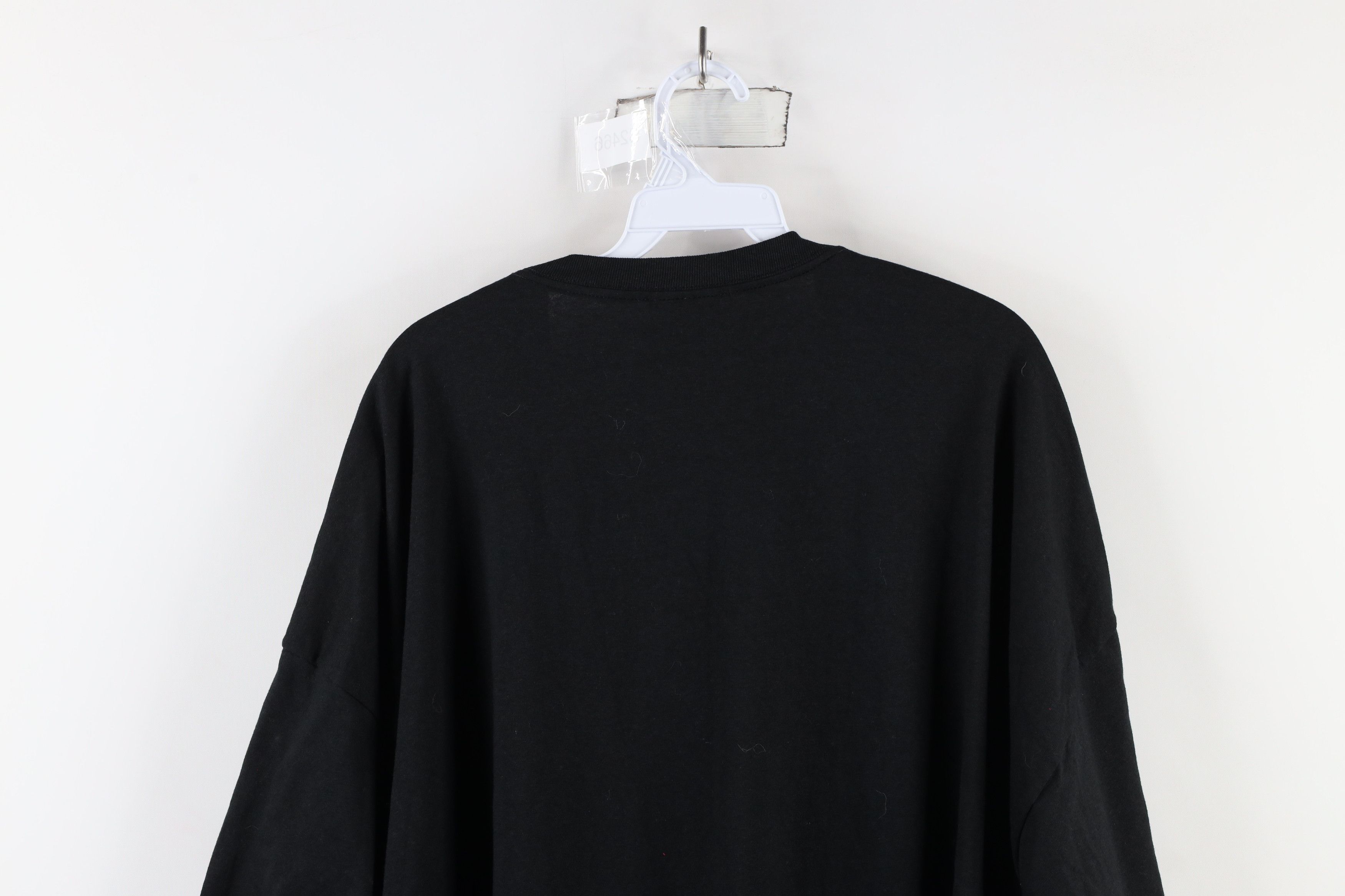 Hanes × Vintage Vintage 90s Hanes Heavyweight Short Sleeve T-Shirt Black Size US XXL / EU 58 / 5 - 7 Thumbnail