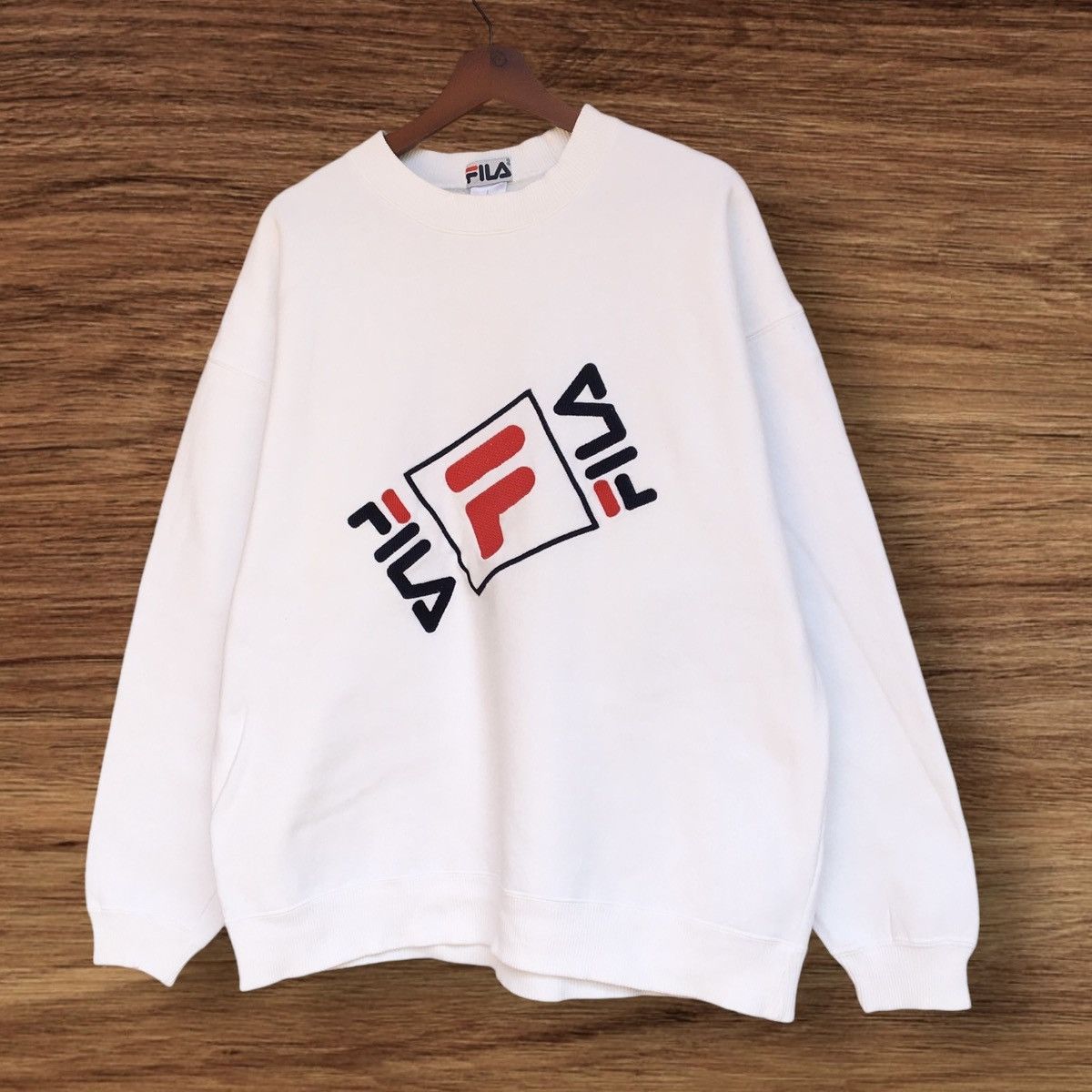 Fila × Vintage Vintage 90s Fila Crewneck Embroidered Logo Size US L / EU 52-54 / 3 - 2 Thumbnail