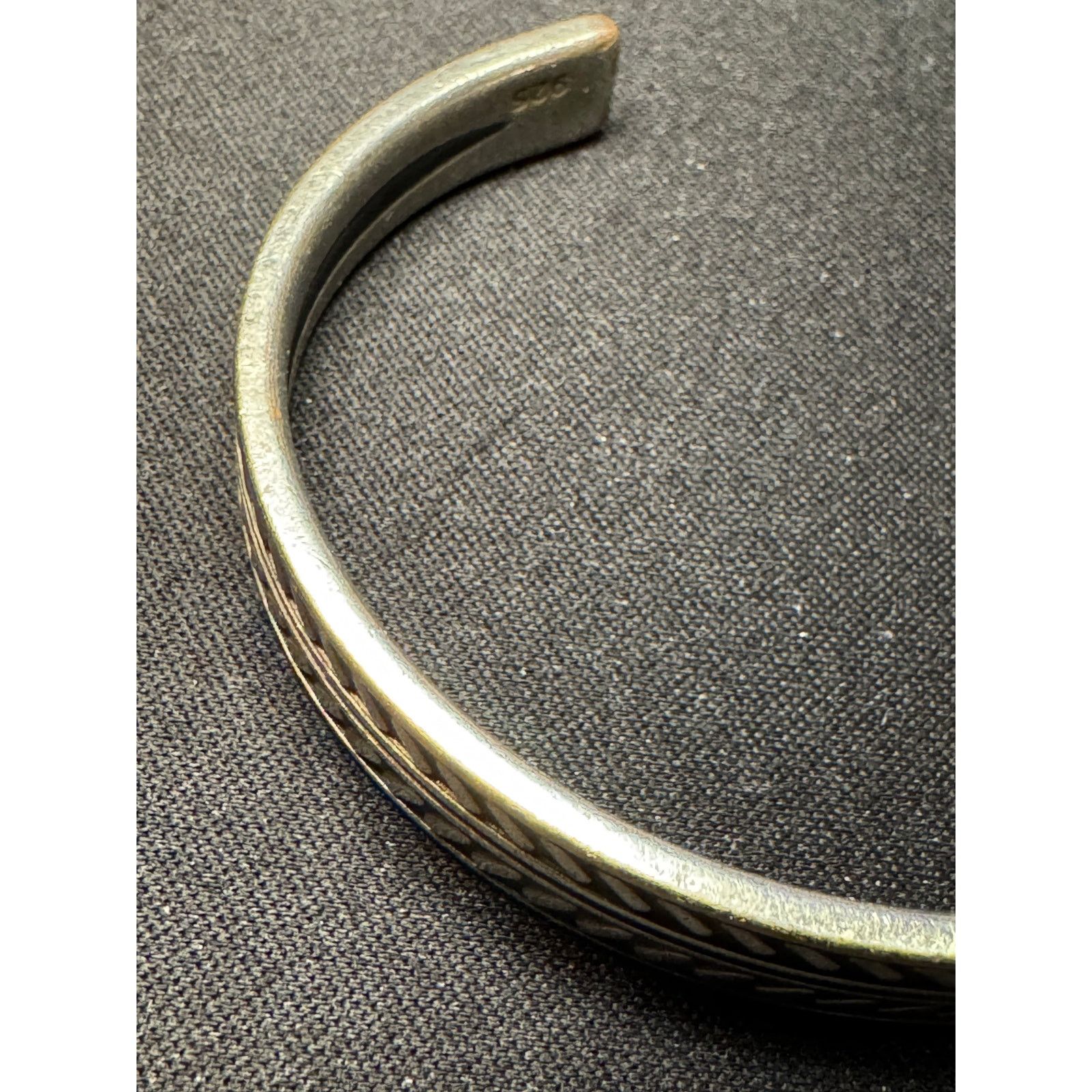 Other Vintage 925 Silver 25g Braided Cuff Bracelet Wheat Design Size ONE SIZE - 4 Thumbnail