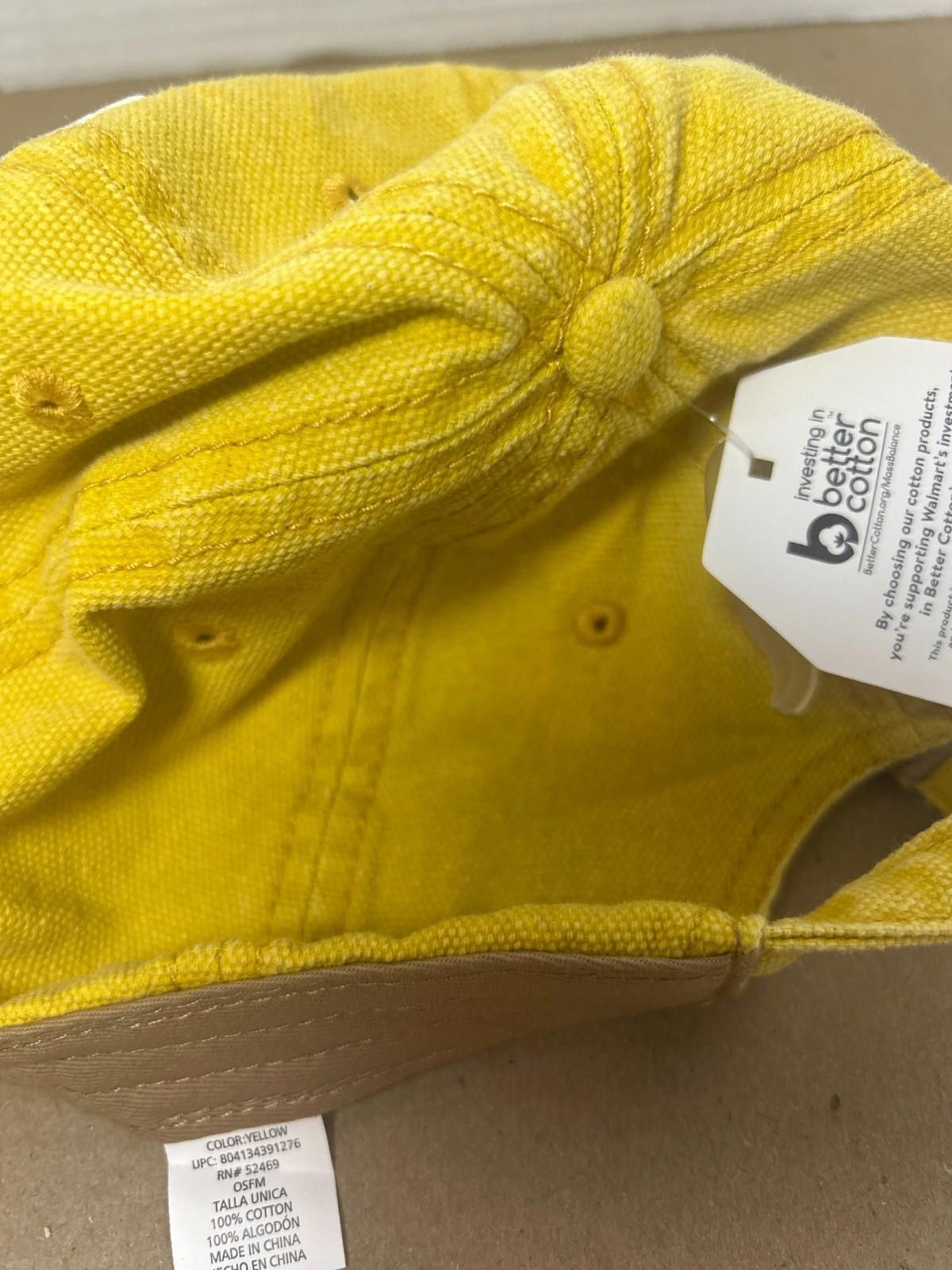 Designer BE KIND Hat Strapback Adjustable Yellow Ball Cap Buckle Size ONE SIZE - 5 Thumbnail