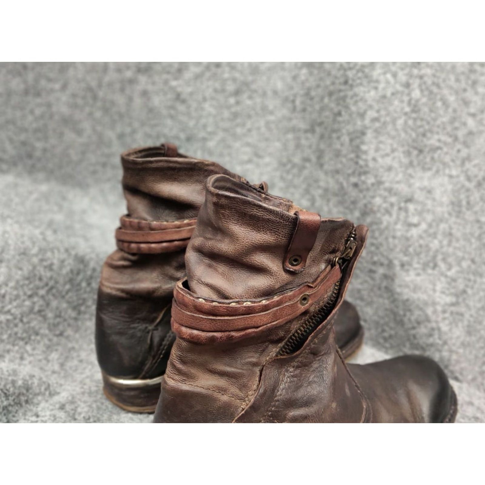 Vintage VINTAGE Airstep 98 Design Zipper Brown Leather Ankle Women Boots Size US 7 / IT 37 - 5 Thumbnail
