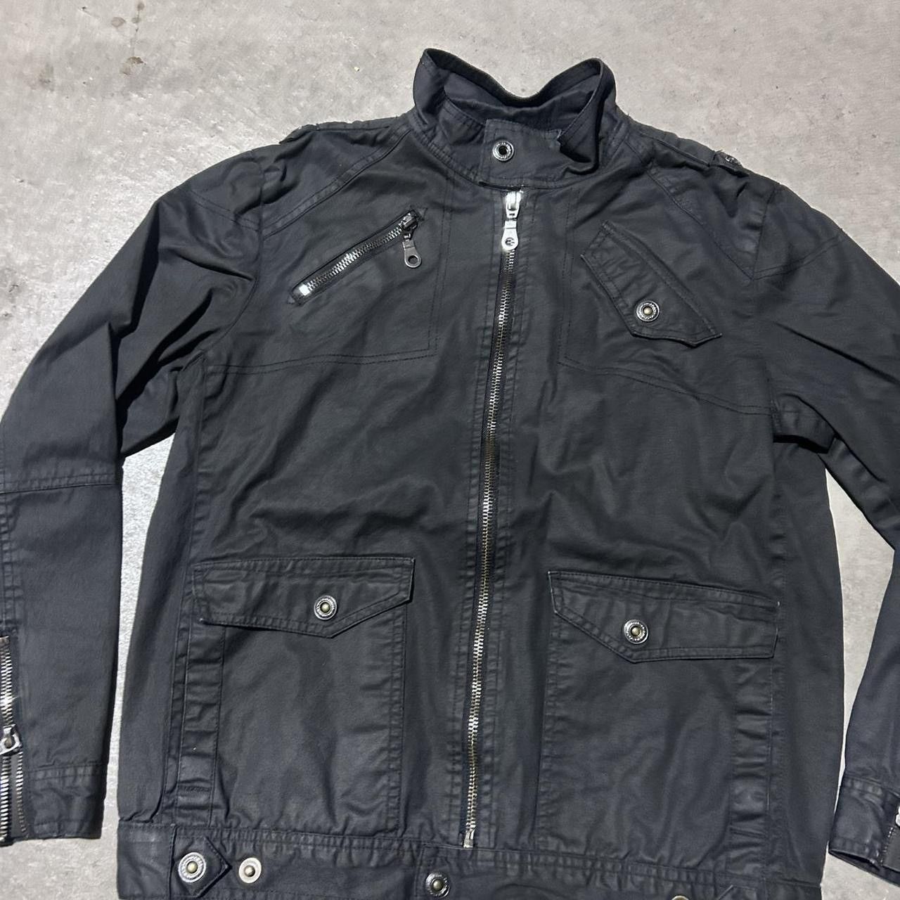 If Six Was Nine Vintage Y2K men's indigo star waxed denim black cargo jacket Size US M / EU 48-50 / 2 - 6 Thumbnail