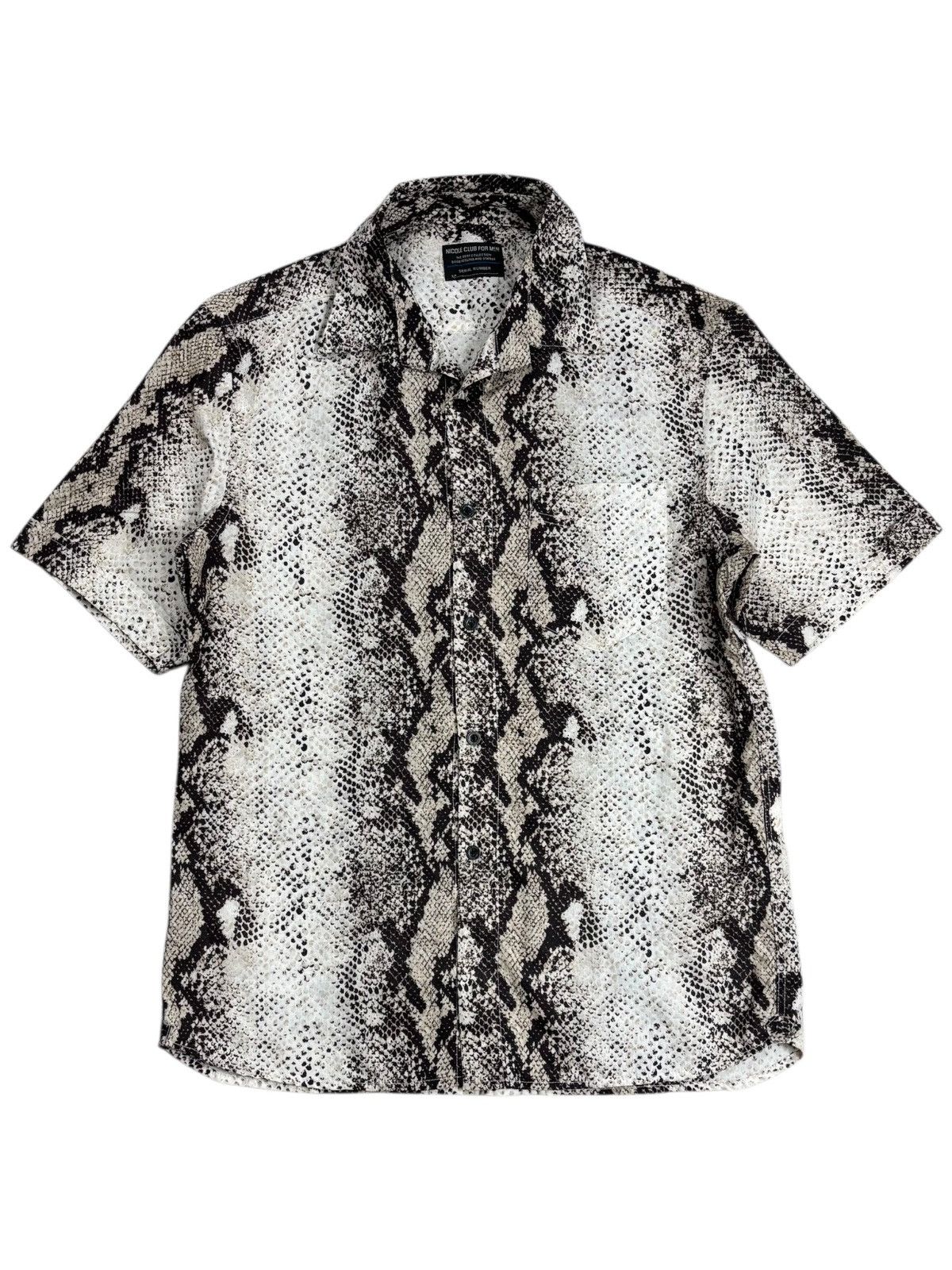 Yasuyuki Ishii 2000s Nicole Club - Python Snake Skin Button Shirt Size US M / EU 48-50 / 2 - 1 Thumbnail