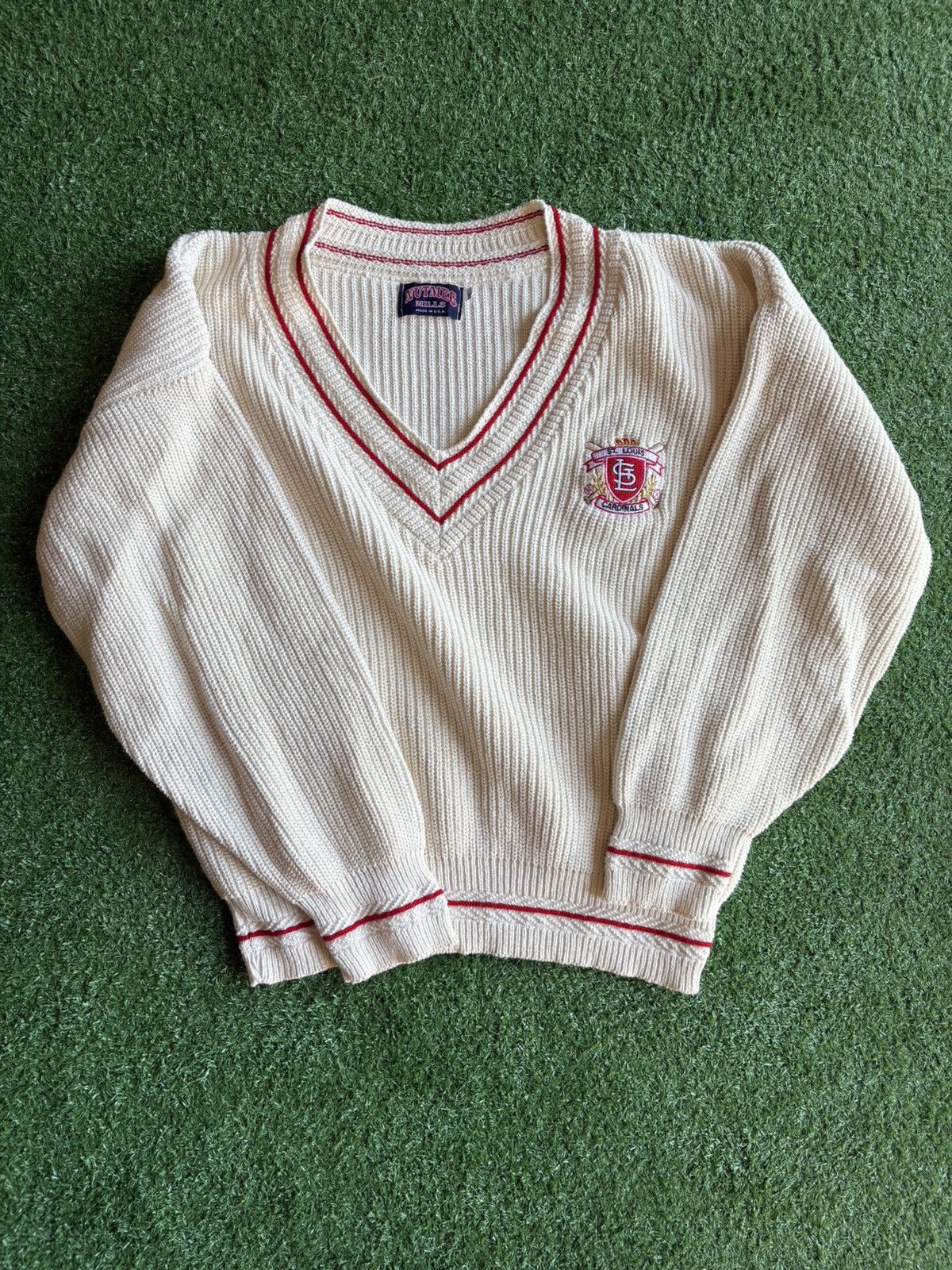MLB × Vintage Vintage 1990’s St Louis Cardinals nutmeg Mills sweater Size US L / EU 52-54 / 3 - 1 Thumbnail