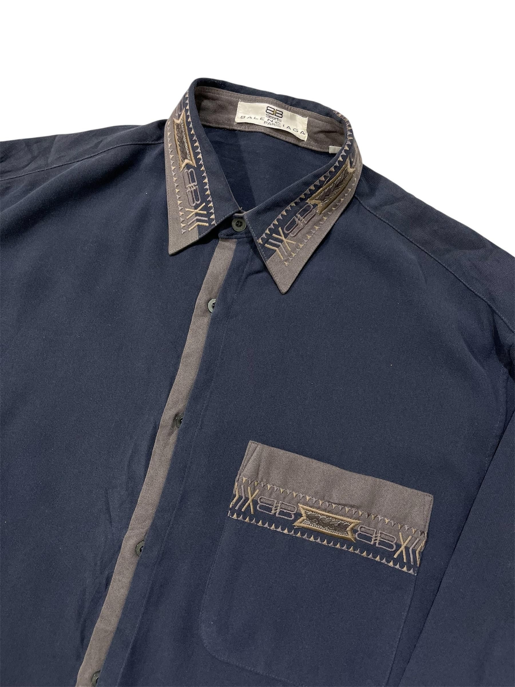 Balenciaga Vintage Balenciaga Paris Sports Button Ups Shirt Size US M / EU 48-50 / 2 - 1 Thumbnail