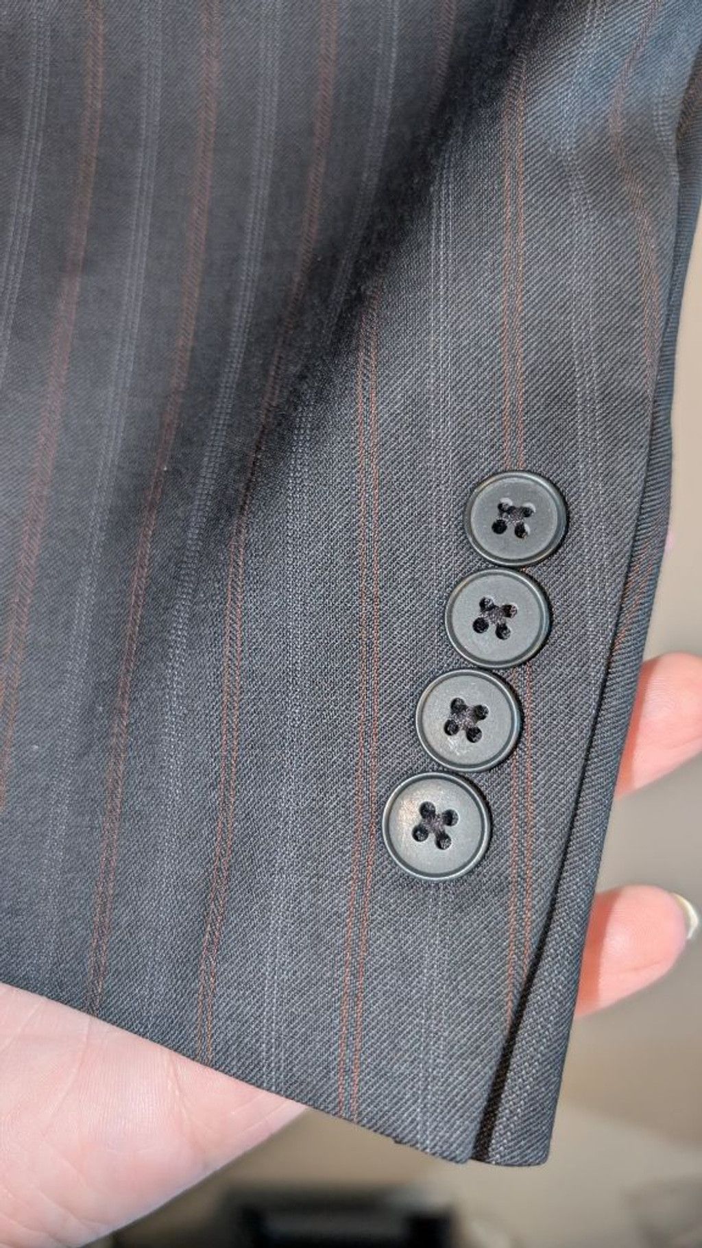 Kenneth Cole Kenneth Cole Gray Pinstripe Sport Coat 40R, Mens Size 40R - 5 Thumbnail