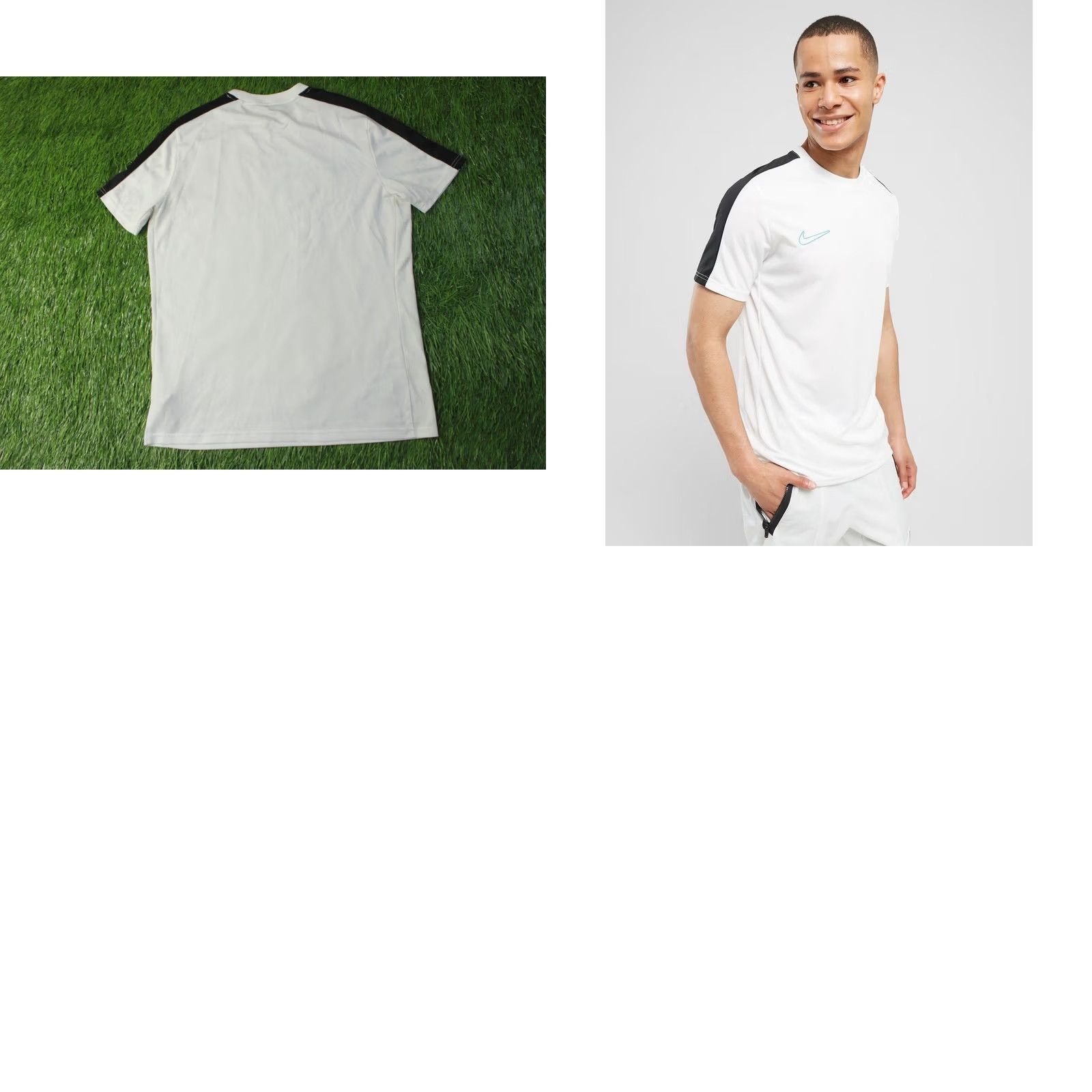 Nike Nike Academy Dri-Fit Original 2024 Men Football Shirt XL White and Black Nike Dri-FIT Men's T-Shirt Short Sleeve Crew Neck 75cm 58cm Slim Size US XL / EU 56 / 4 - 8 Thumbnail