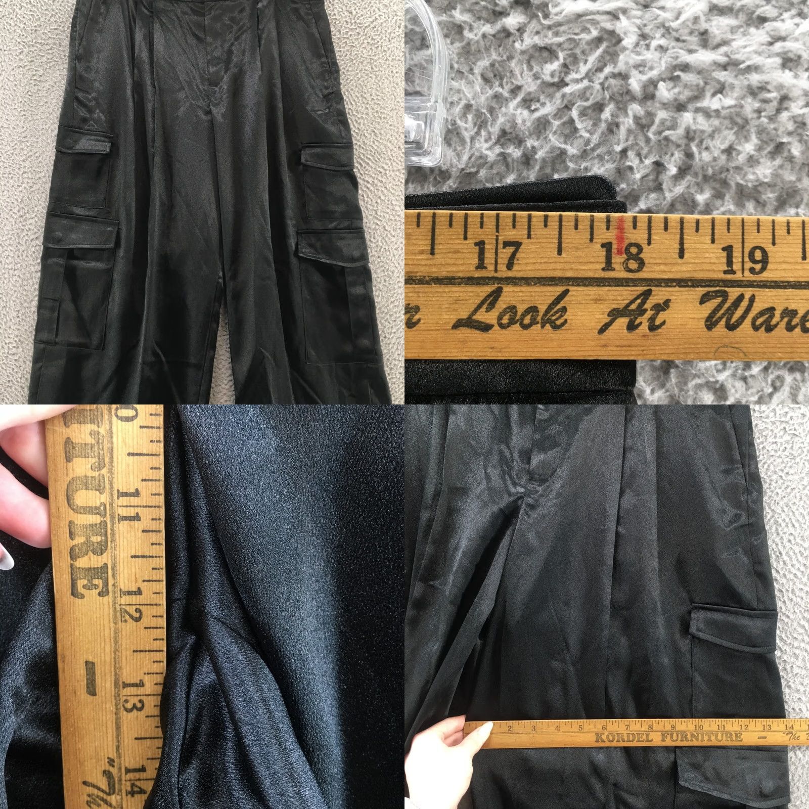Vintage A New Day Cargo Pants Womens 12 Black Hi-Rise Pleated Front NEW / Pants / Regular / Black Size 34" / US 12 / IT 48 - 8 Thumbnail