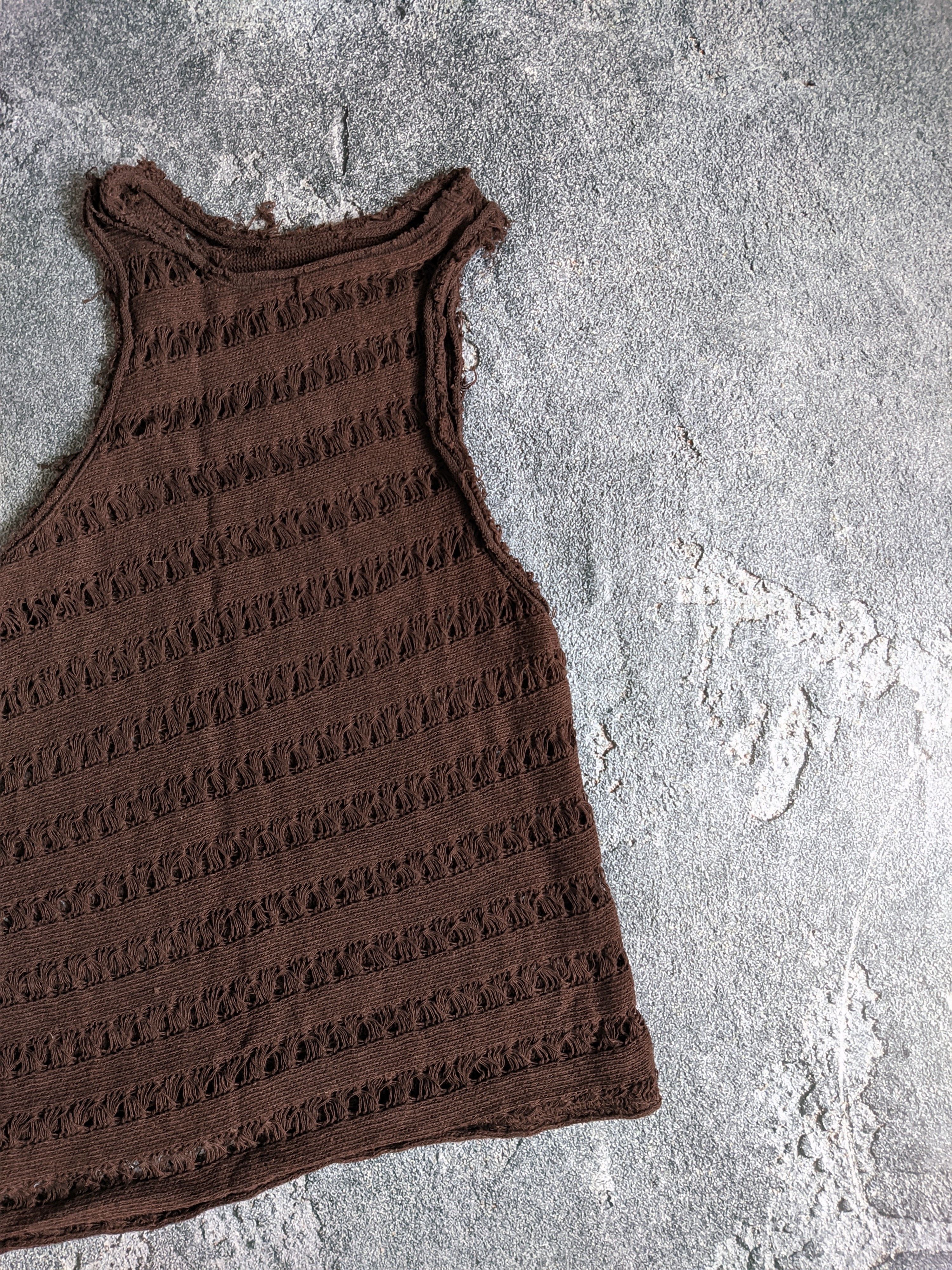 Japanese Brand Vintage mesh tank top avant garde gothic distressed Size M / US 6-8 / IT 42-44 - 3 Thumbnail
