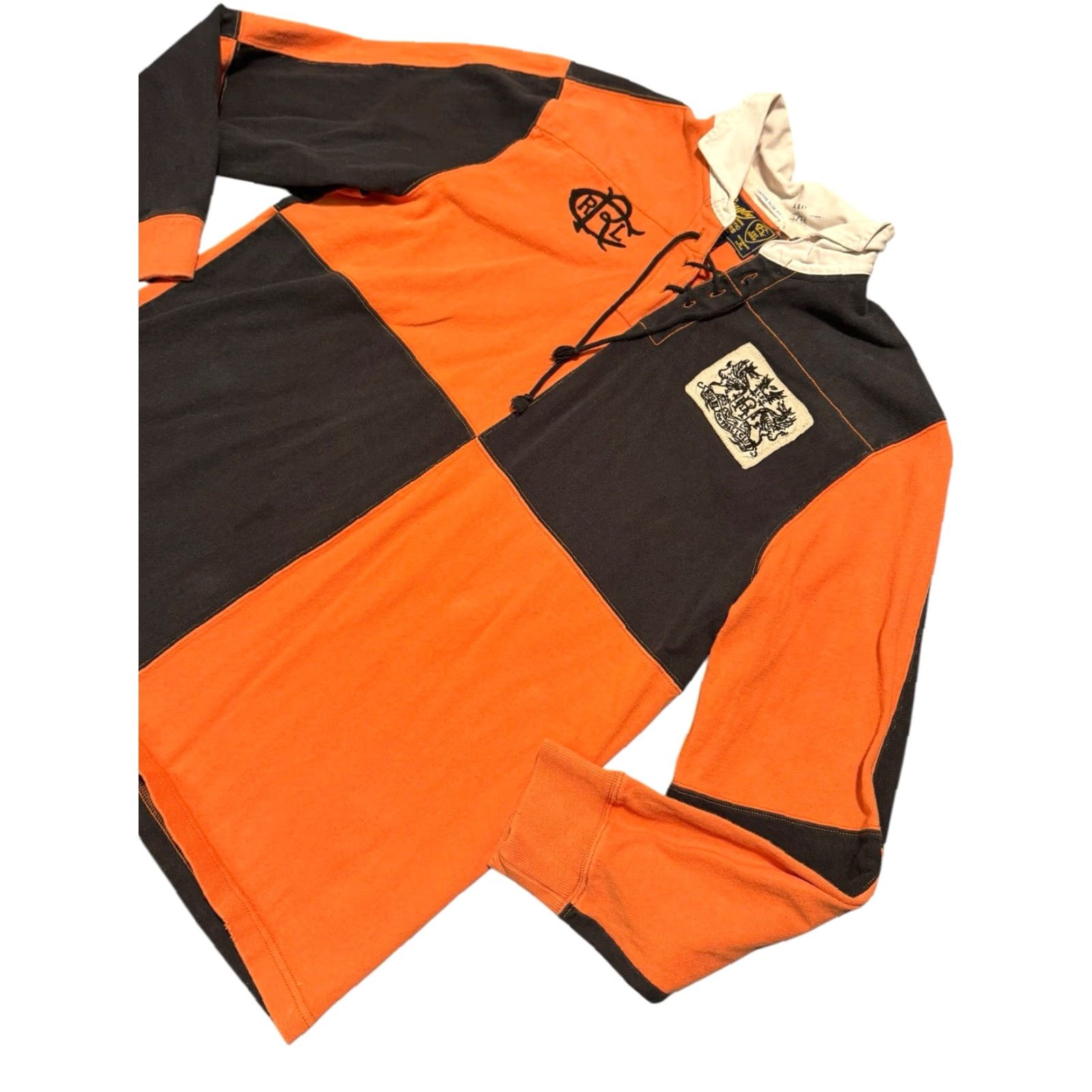 Ralph Lauren Ralph Lauren Polo Shirt Men 2XL Orange Lace Long Sleeve Rugby Patch Slim Fit Shirts Polo Shirt Size US XXL / EU 58 / 5 - 4 Thumbnail